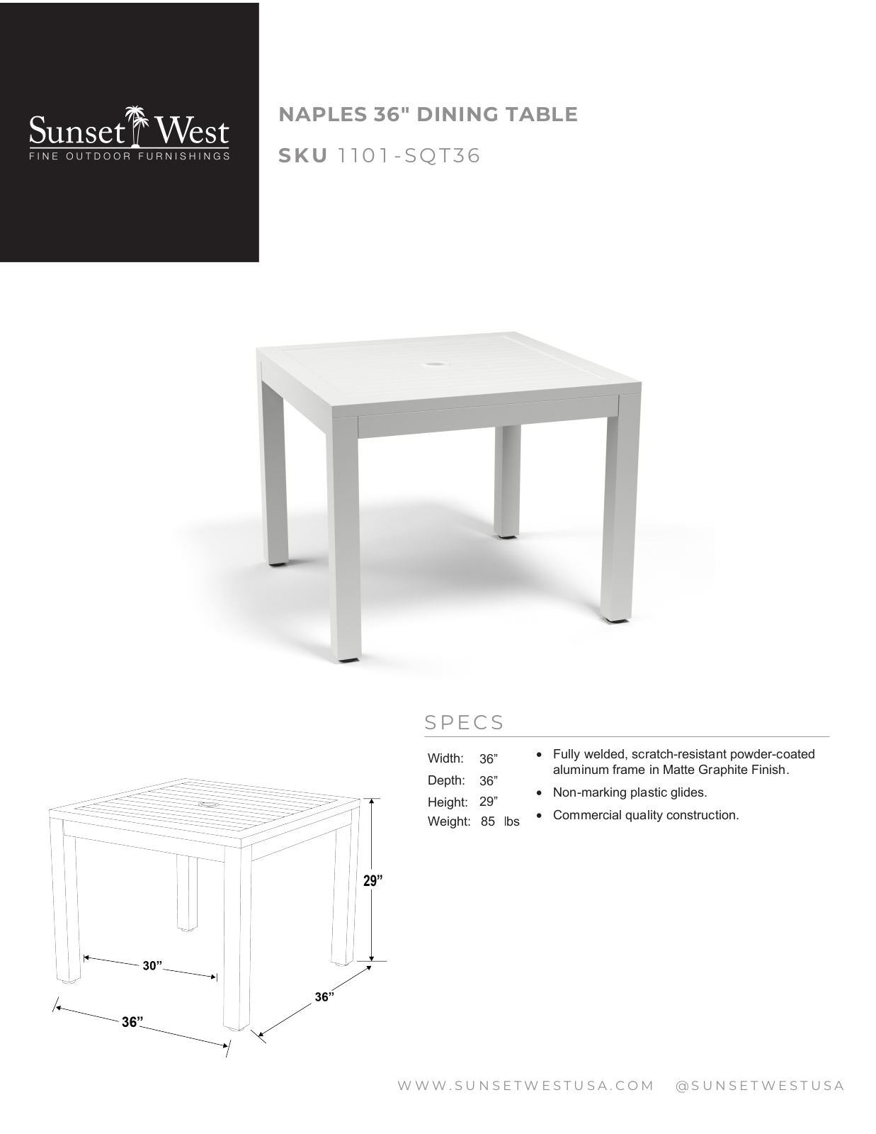 Sunset West XSW10241 Specifications - ManualMachine.com