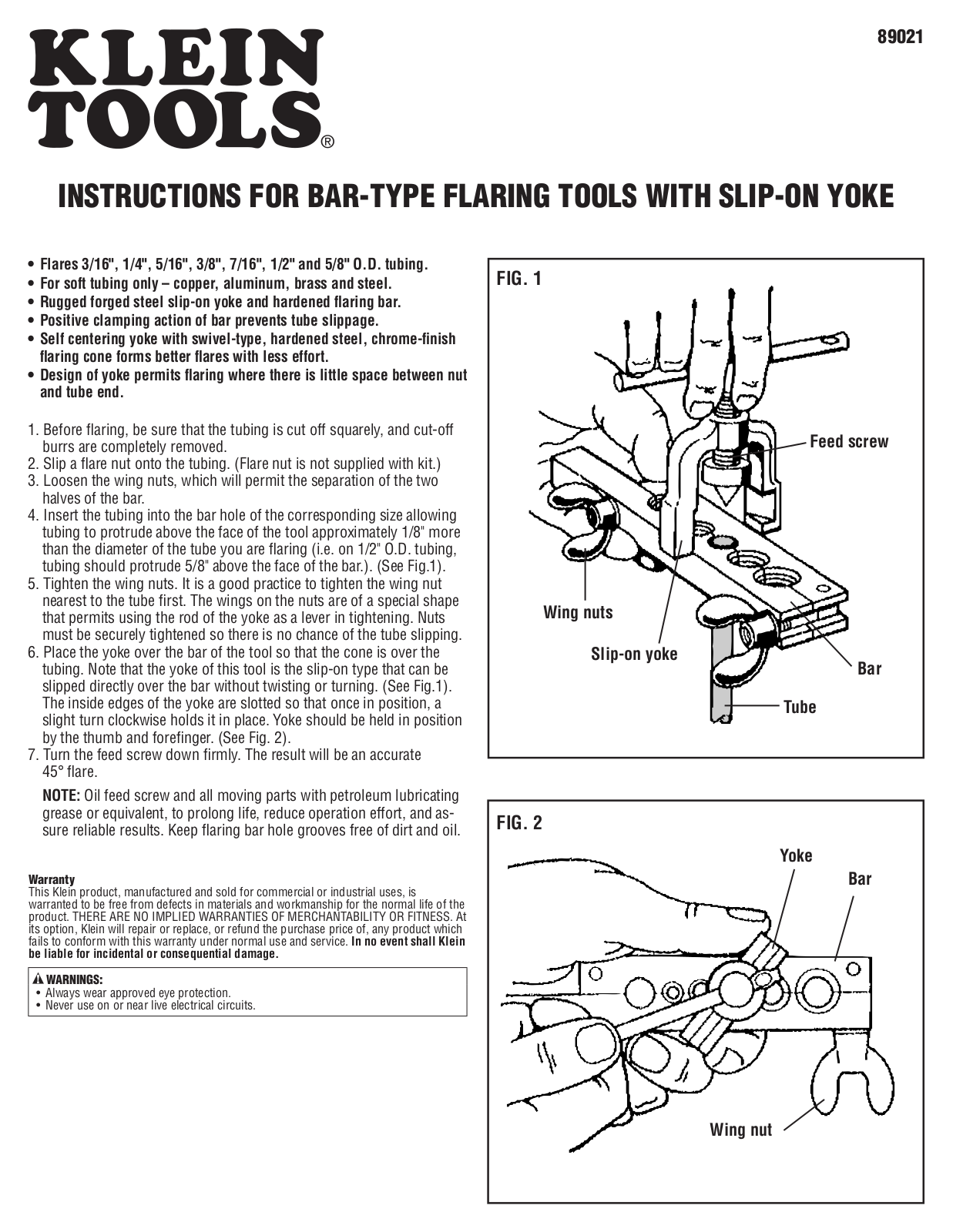 Klein 89021 Installation Manual - ManualMachine.com