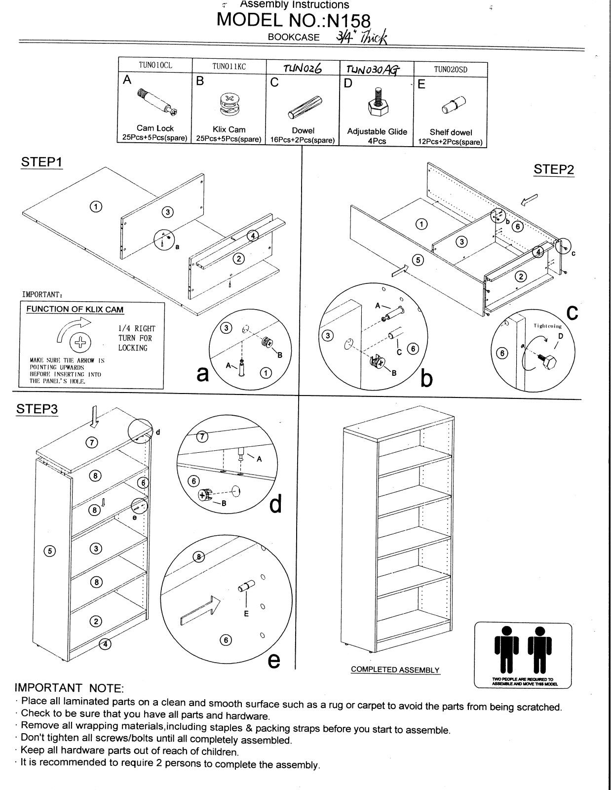 Boss N158DW Assembly Guide