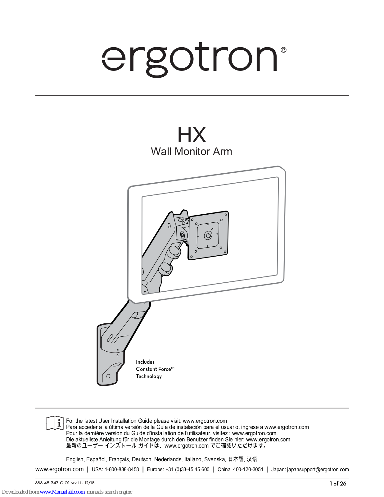 Ergotron HX, LX User Manual