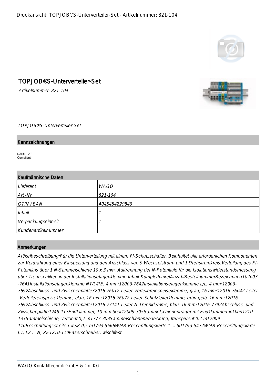 WAGO 821-104 Datasheet - ManualMachine.com