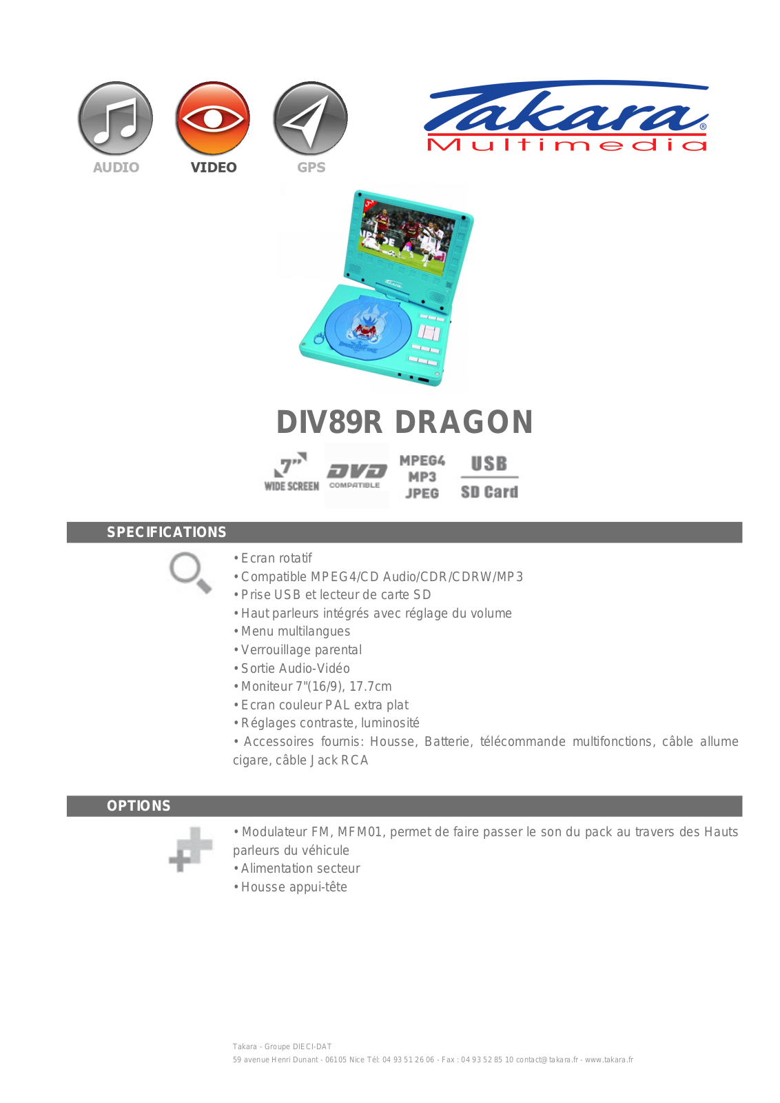 Takara DIV89R DRAGON BROCHURE