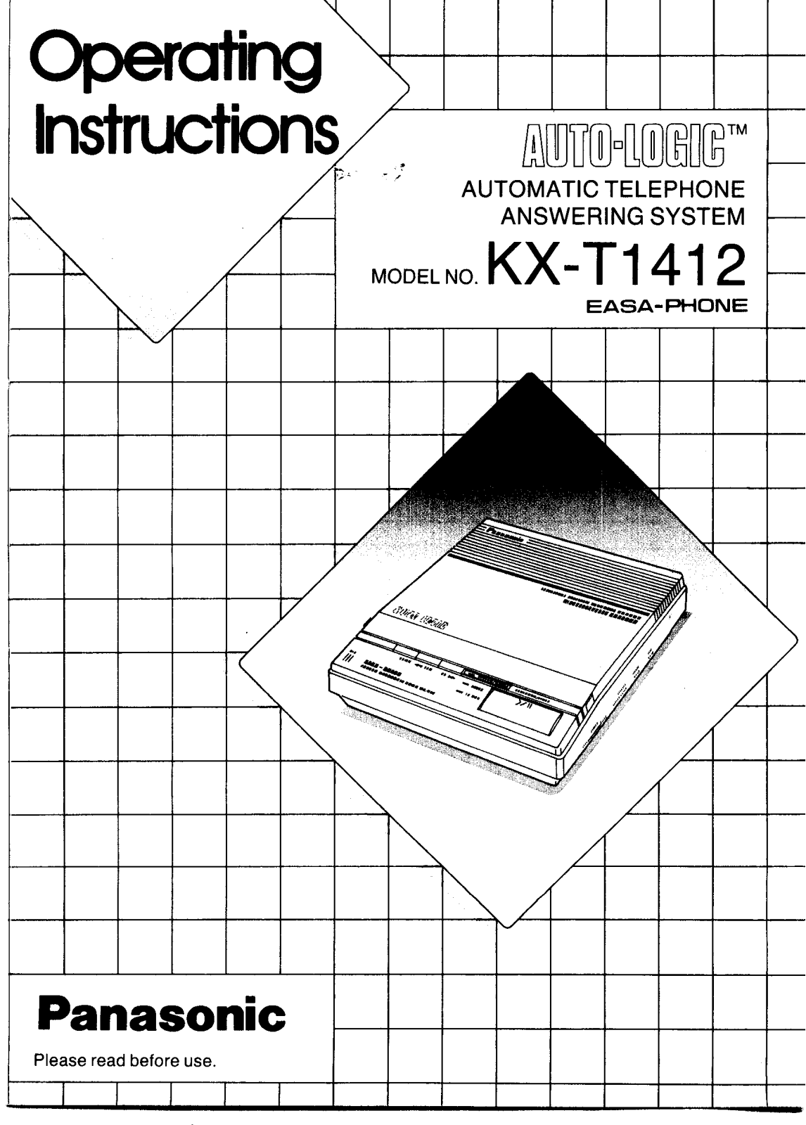 Panasonic kx-t1412 Operation Manual