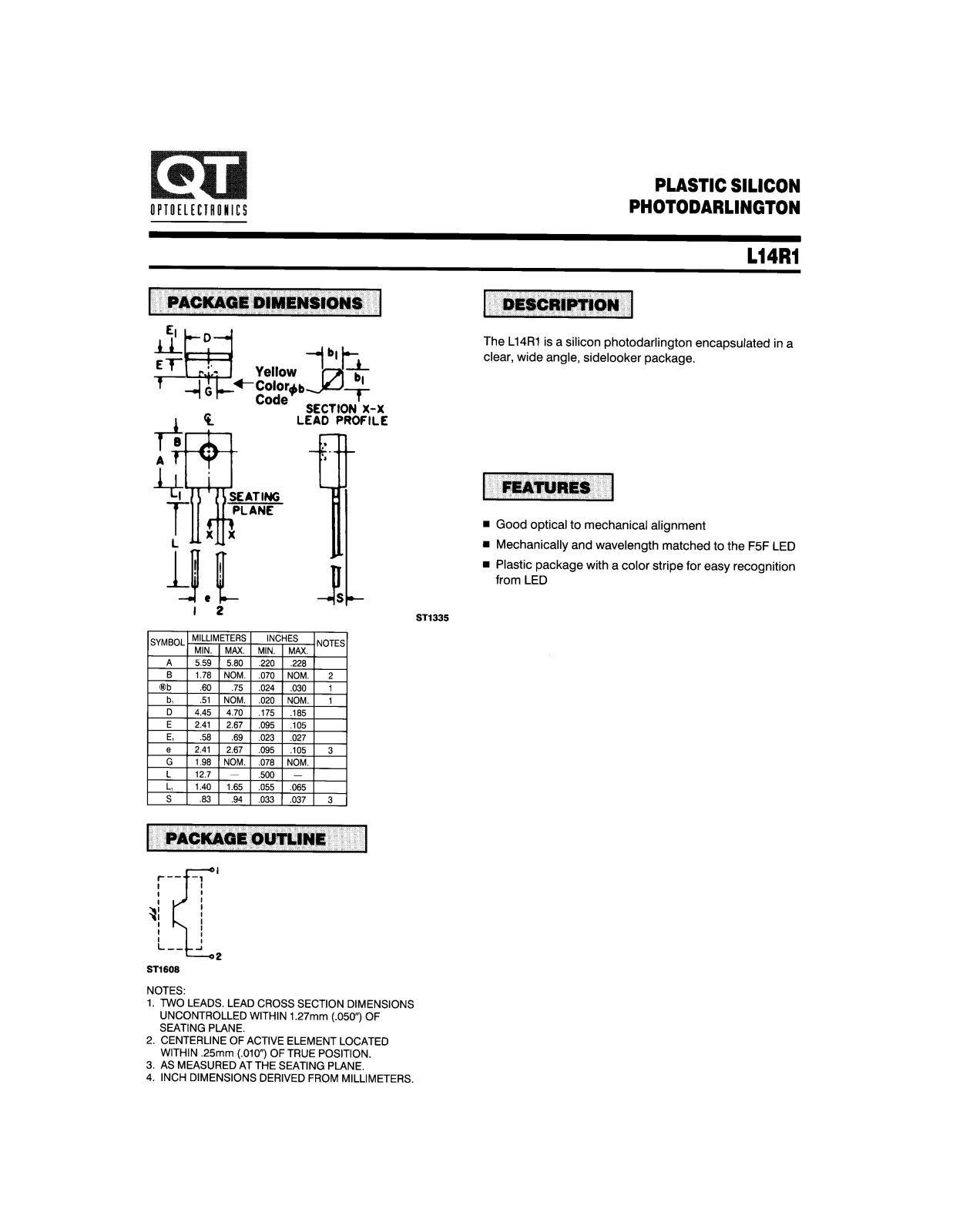 QT L14R1 Datasheet