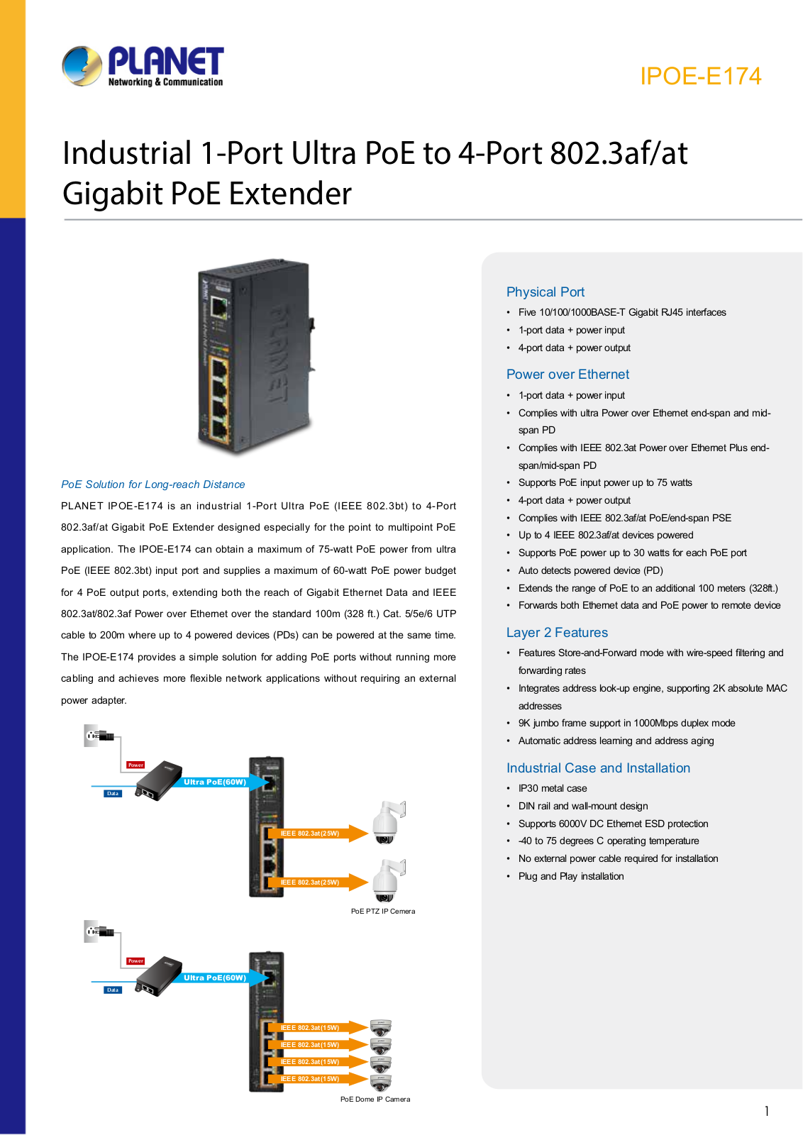 Planet IPOE-E174 User Manual