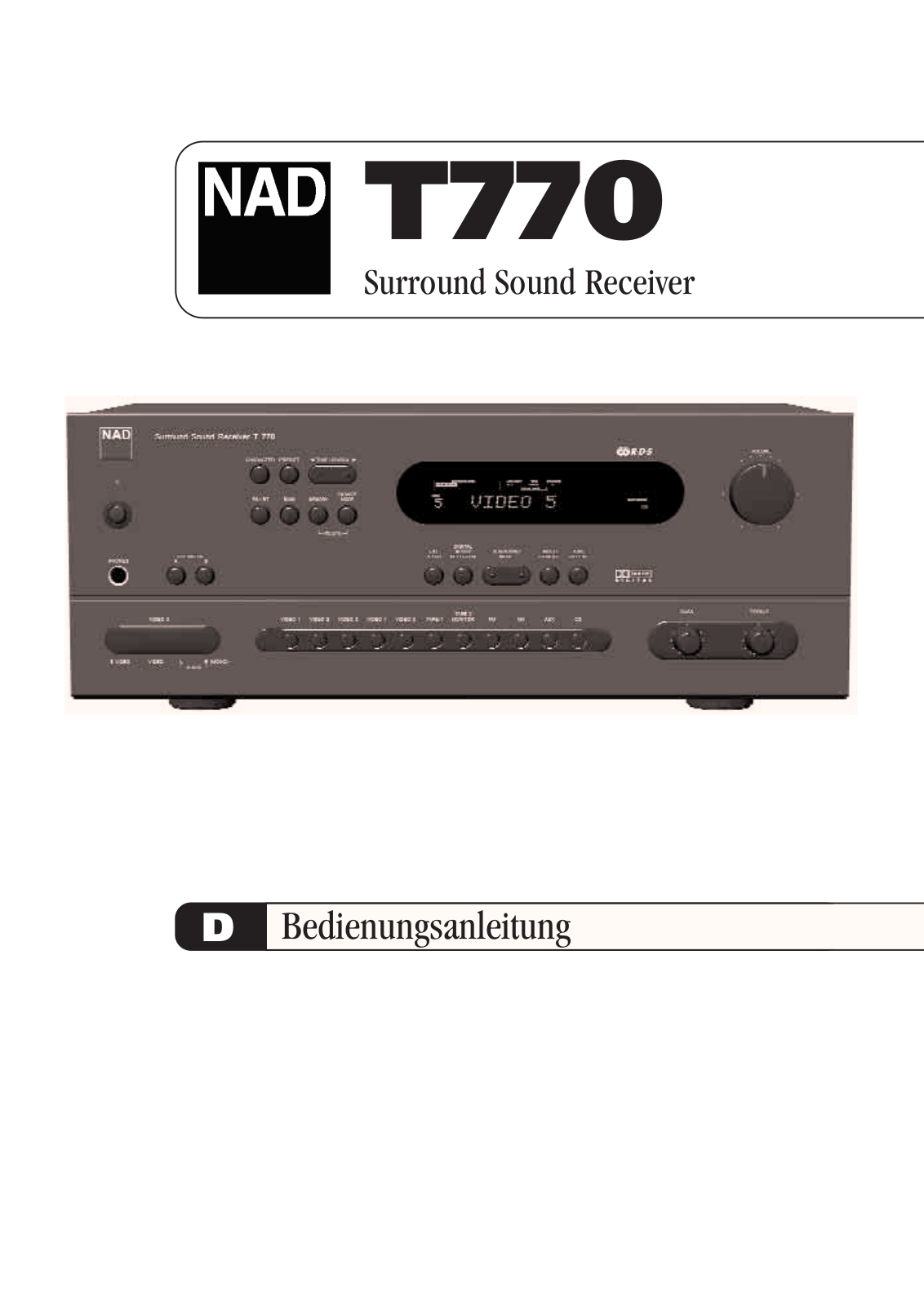 Nad T770 User Manual