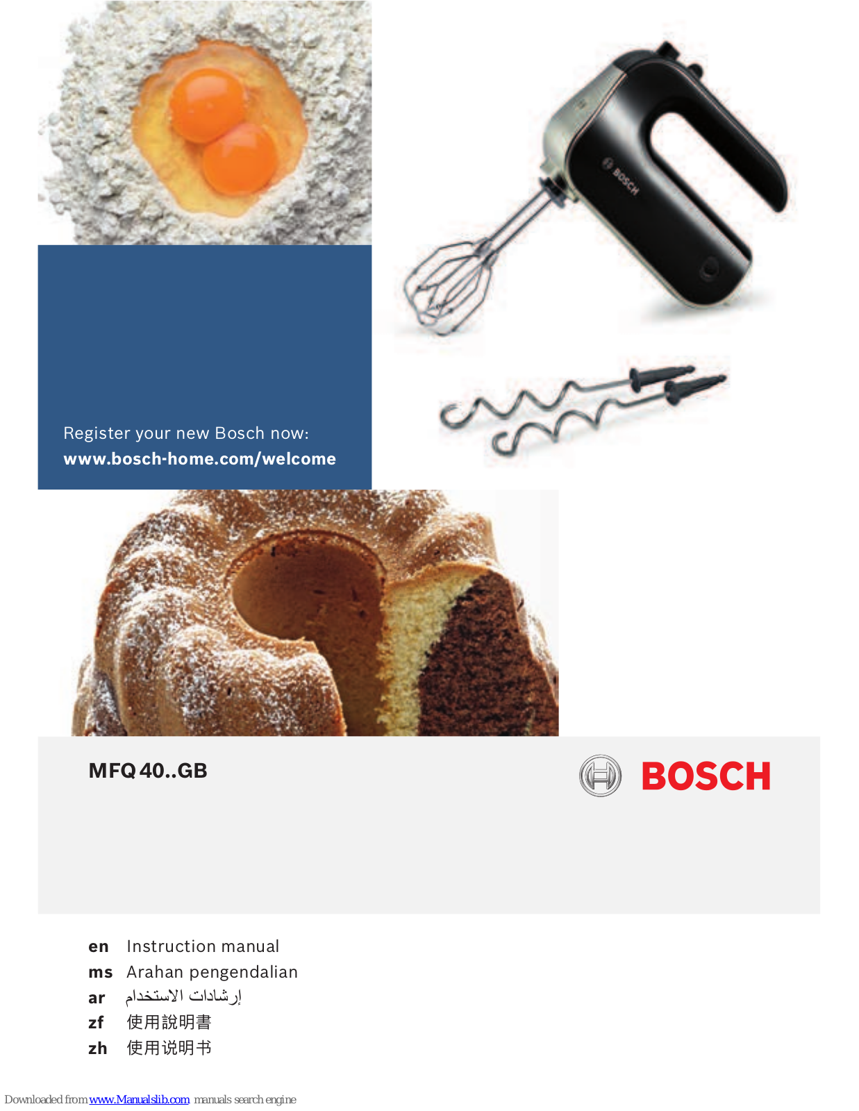 Bosch MFQ40..GB series Instruction Manual