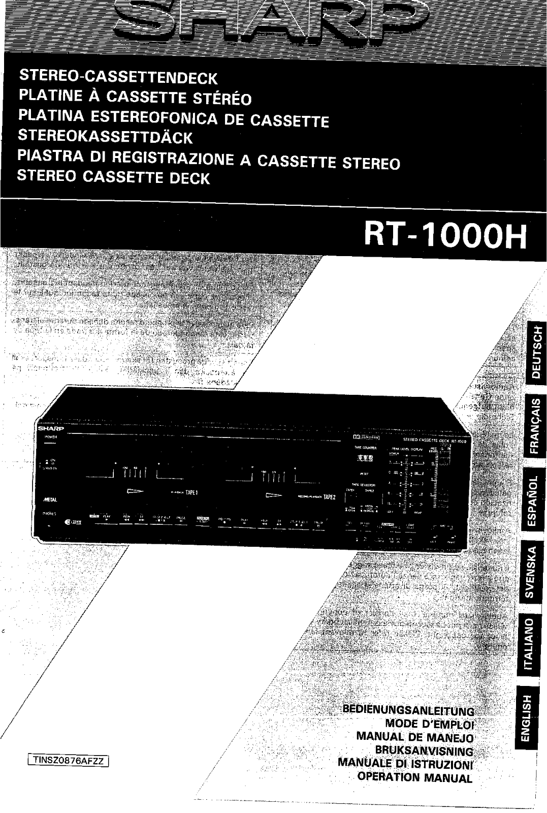 Sharp R-1000H User Manual