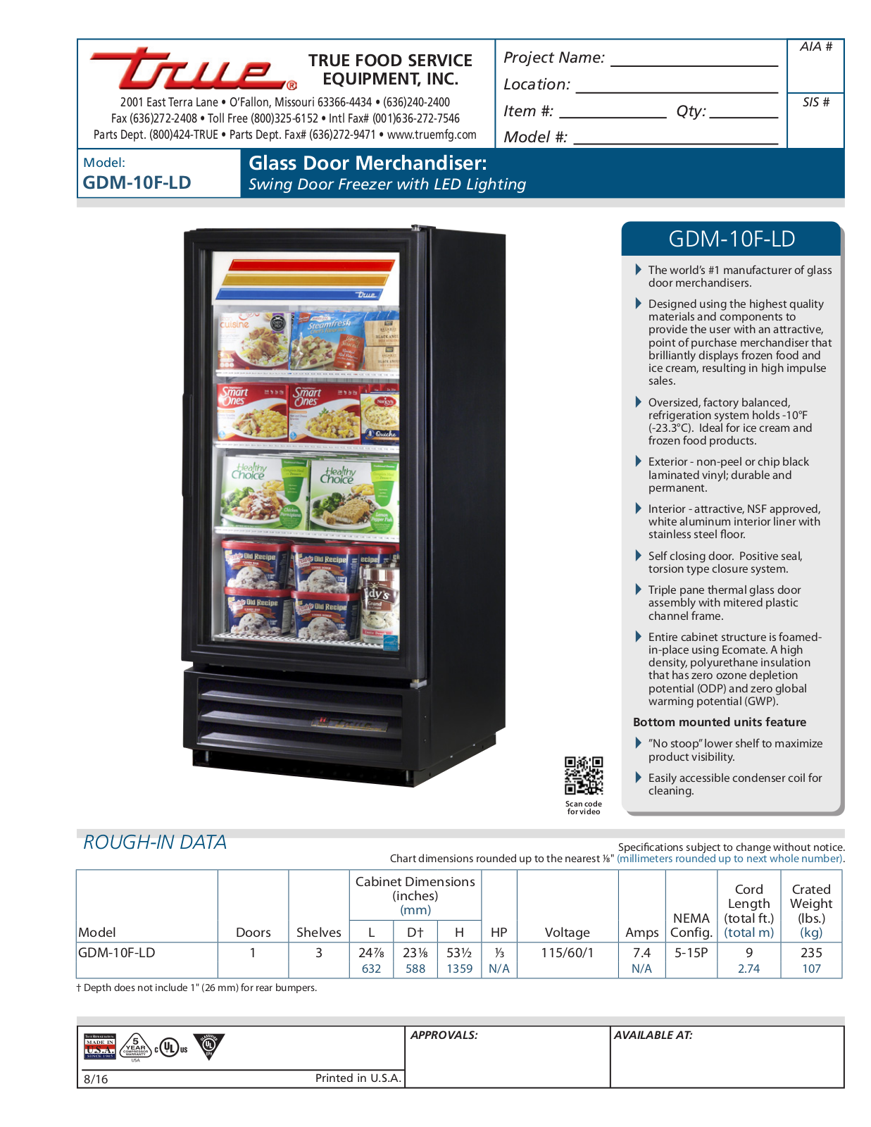 True GDM-10F-LD User Manual