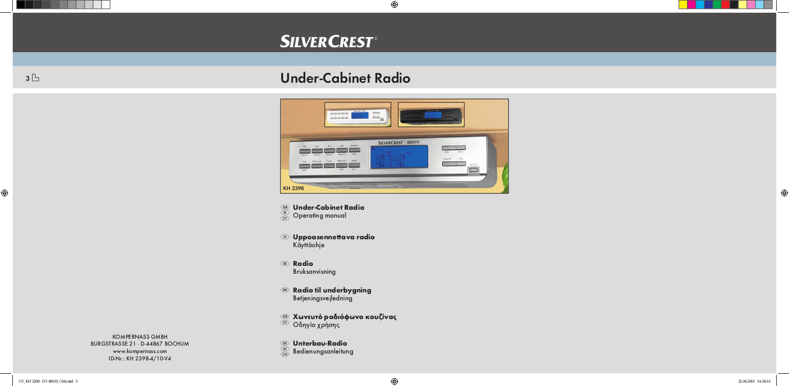 Silvercrest KH 2398 Operating instructions