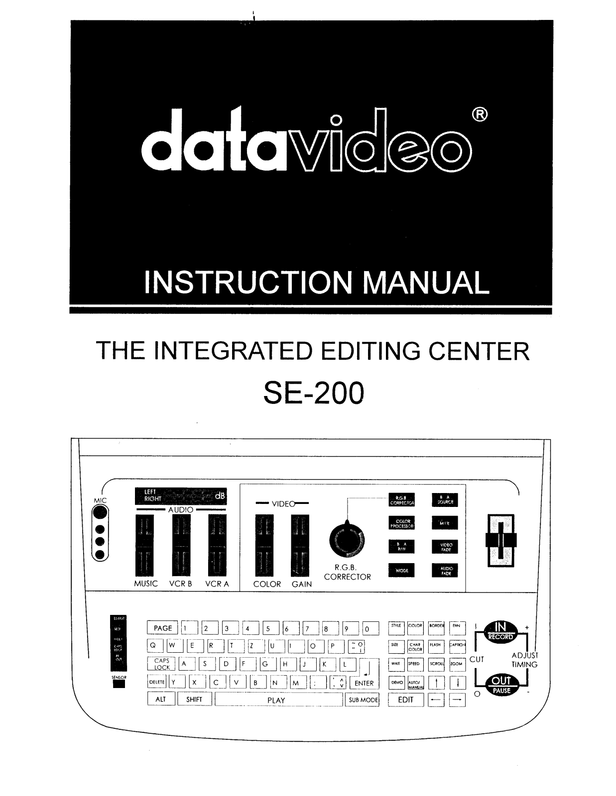 Datavideo SE-200PRO User Manual