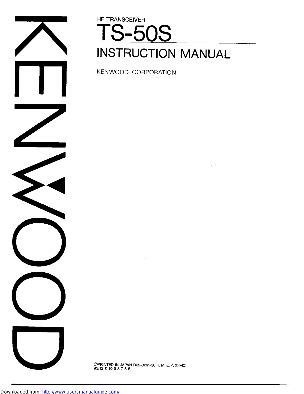 KENWOOD TS-50 User Manual