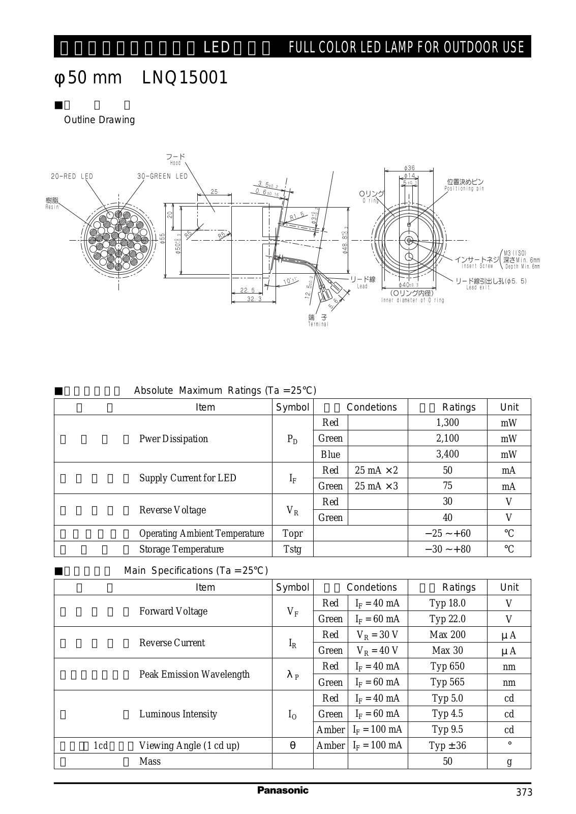 Datasheet LNQ15001 Datasheet (Panasonic) - ManualMachine.com