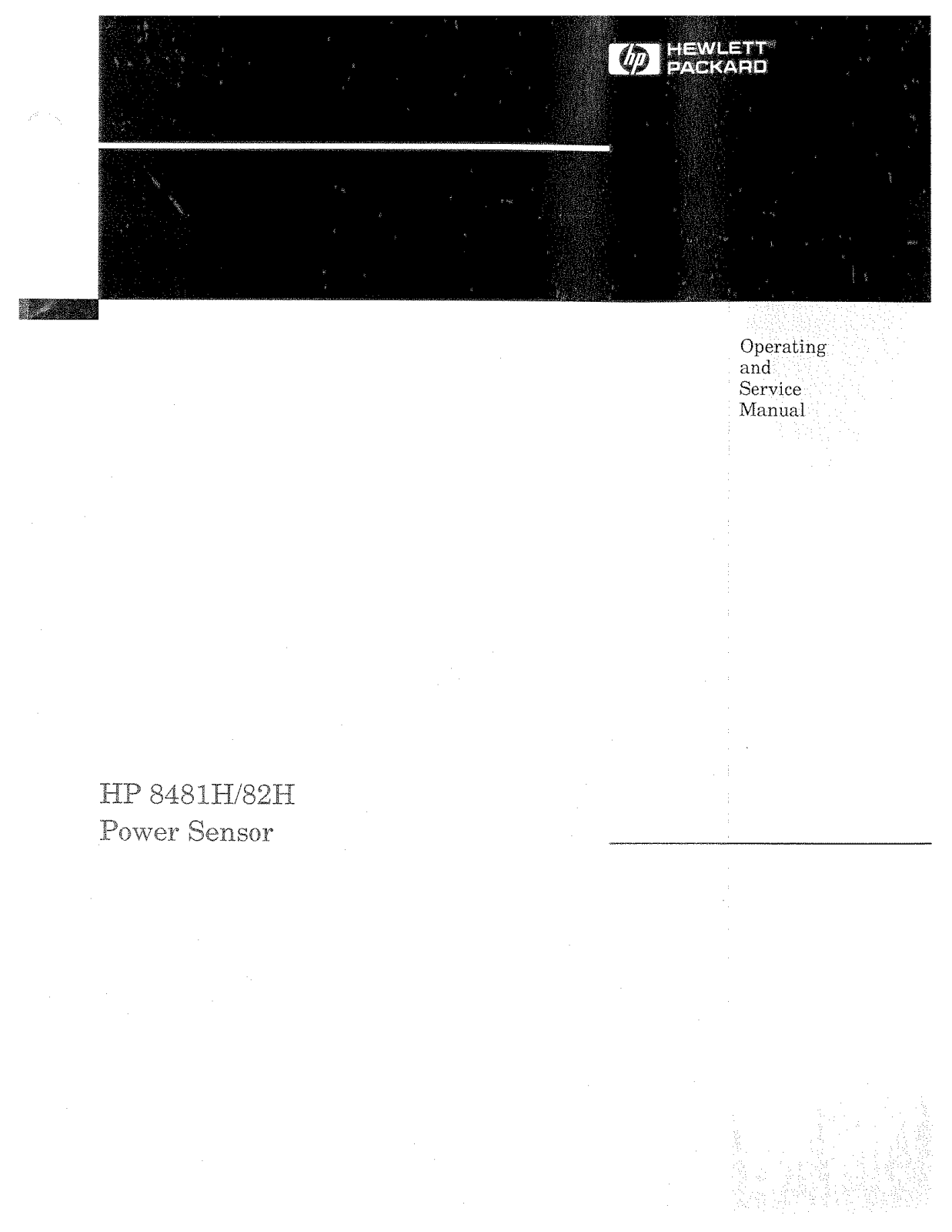 HP (Hewlett-Packard) 8481H, 82H User Manual