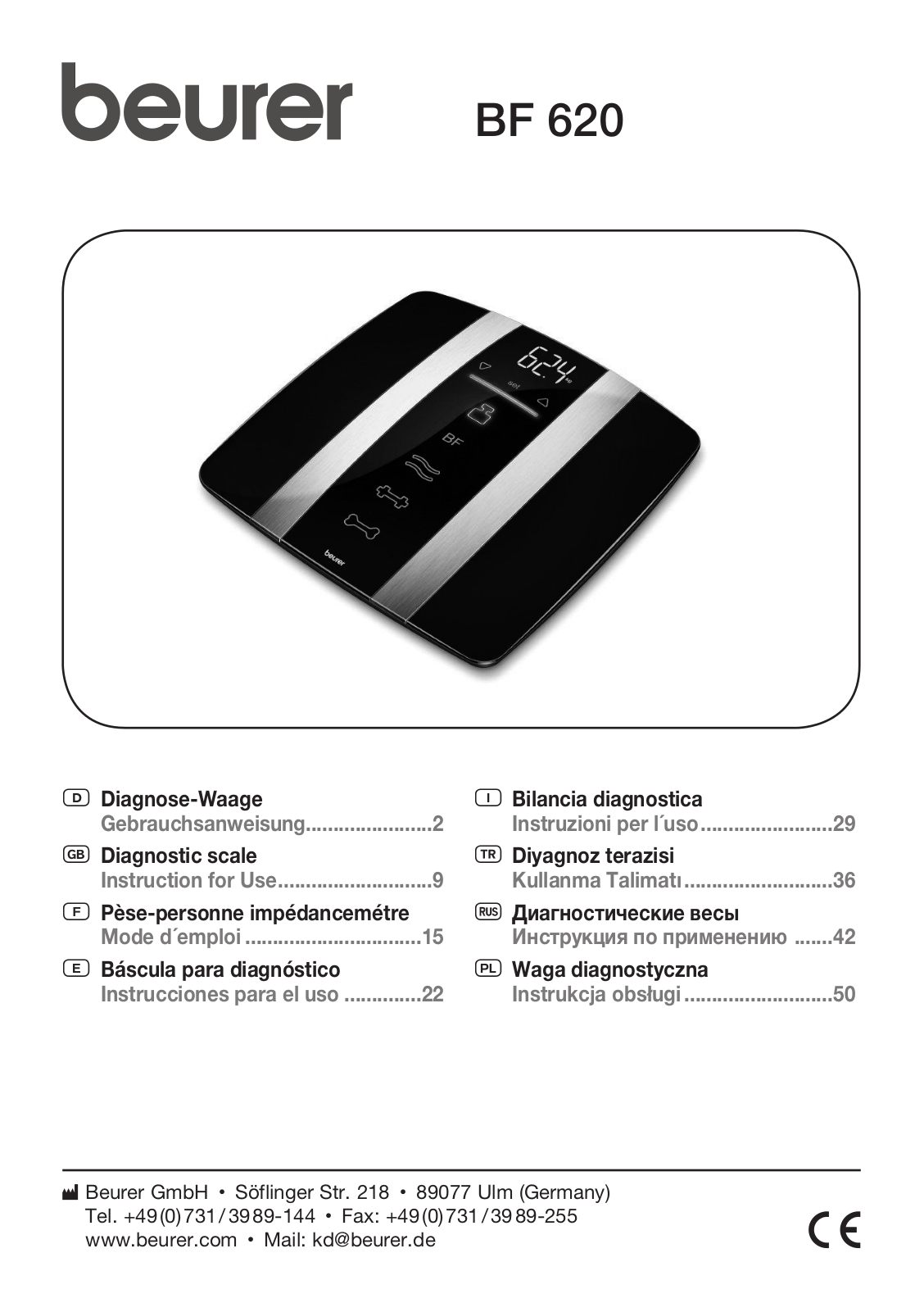 Beurer BF 620 User Manual - ManualMachine.com
