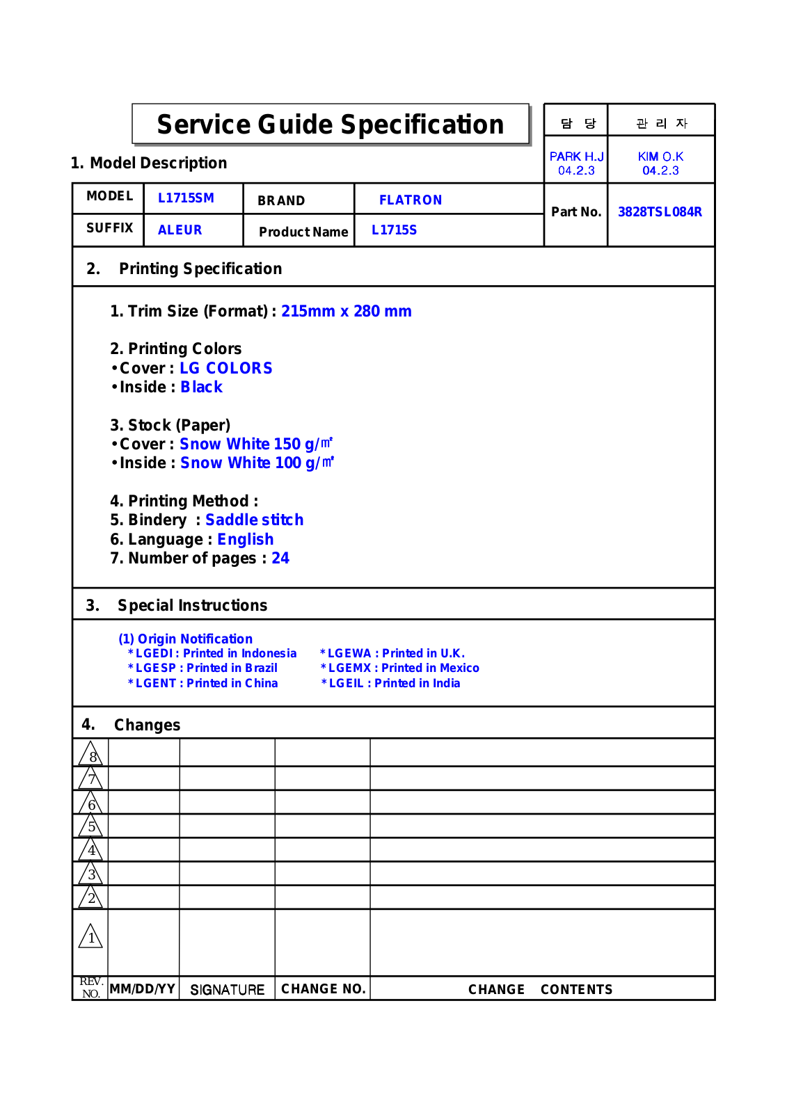 LG L1715SM, L1715S Service Manual