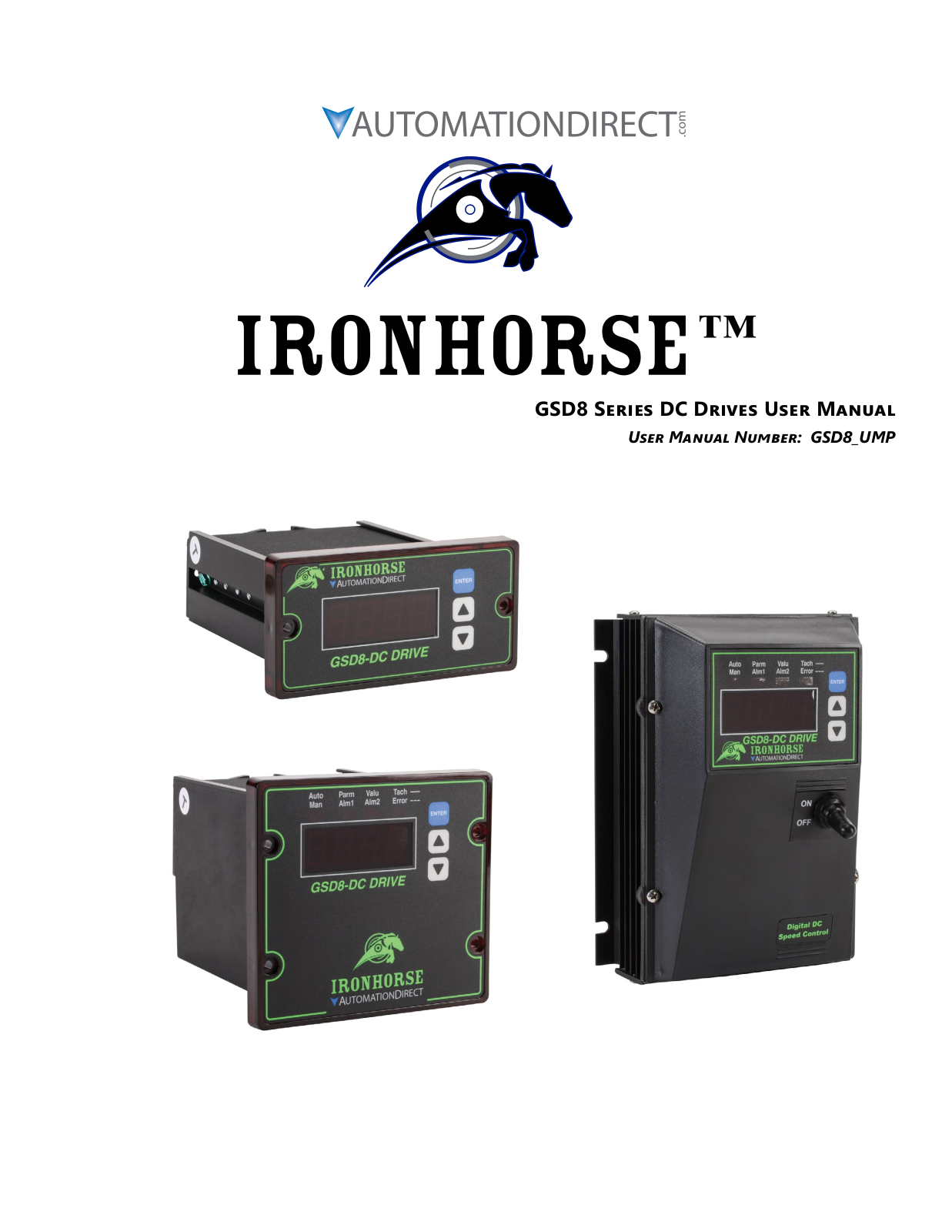 AutomationDirect Ironhorse GSD8, GSD8-240-5C-D, GSD8-240-5C, GSD8-240-10N4X, GSD8-240-10C-D User Manual