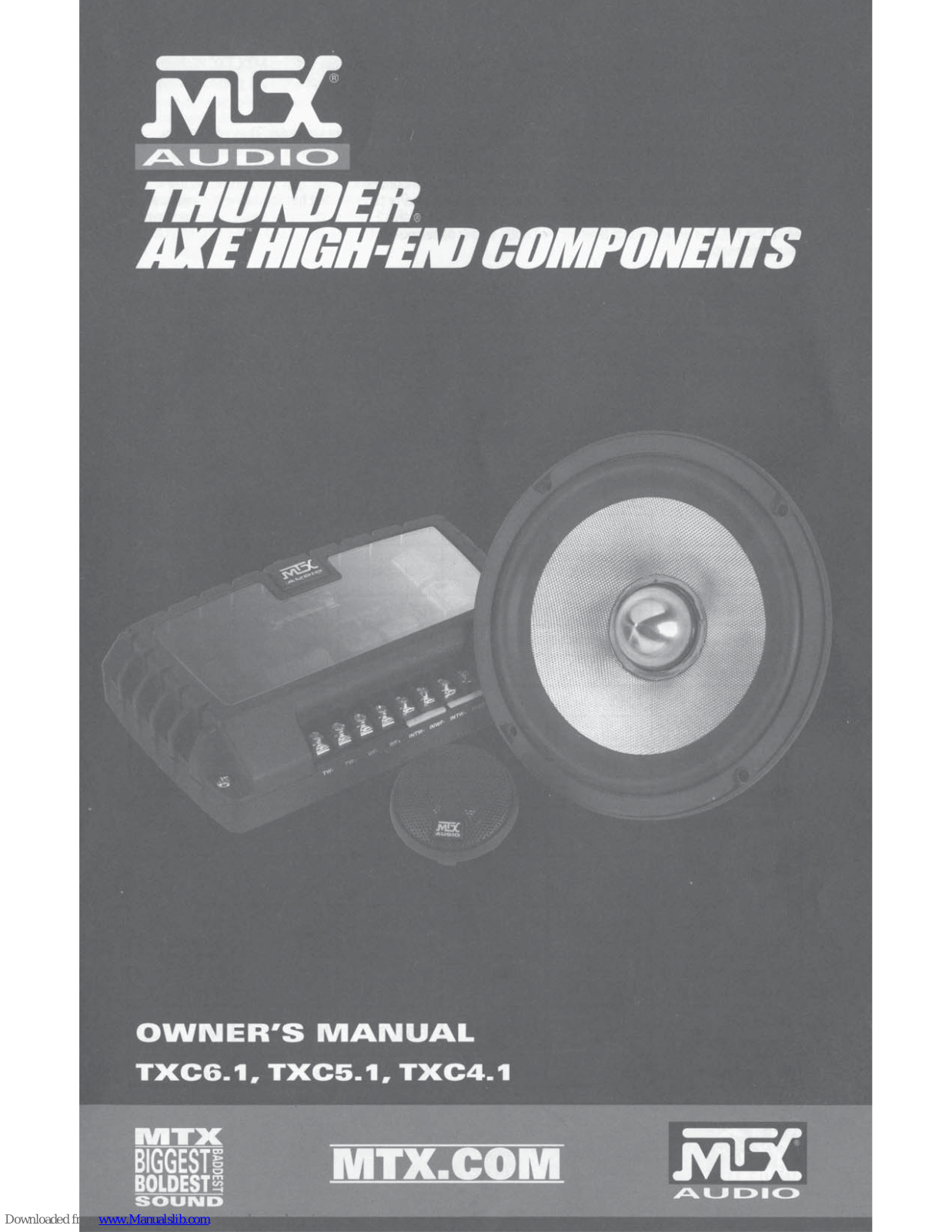 MTX TXC6.1, TXC.1, TXC5.1, TXC4.1, TXC6.0 Owner's Manual - ManualMachine.com