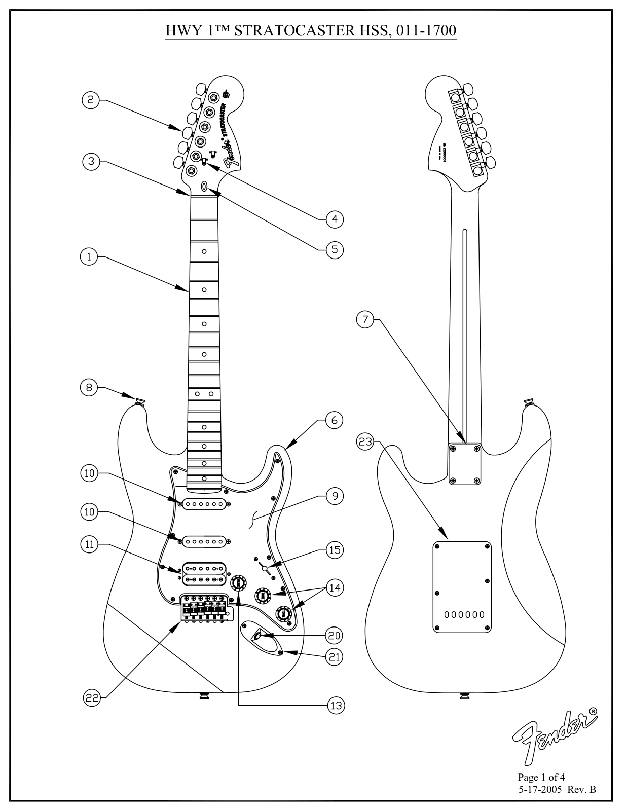 Fender Highway-1-Stratocaster-HSS Service Manual