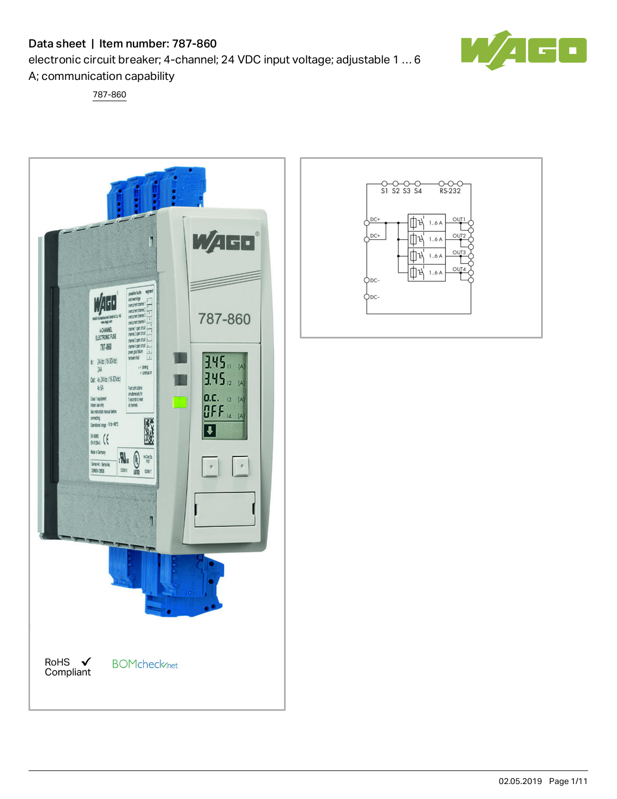 Wago 787-860 Data Sheet - ManualMachine.com