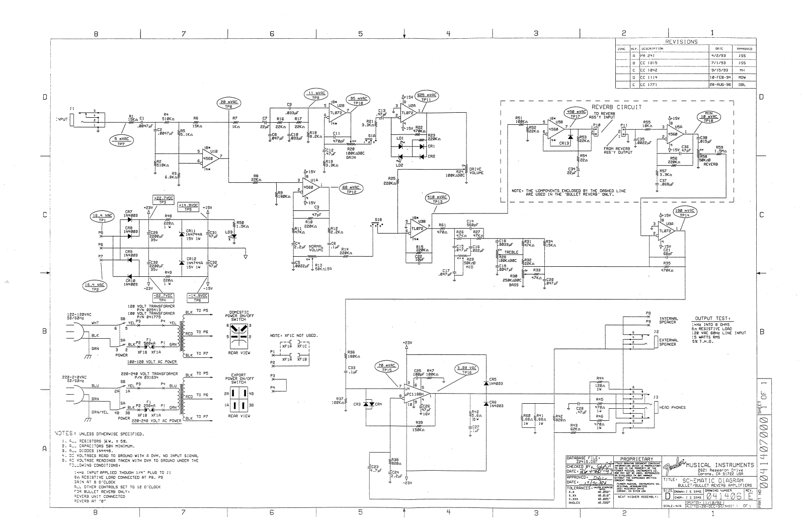 Fender Bullet Schematic