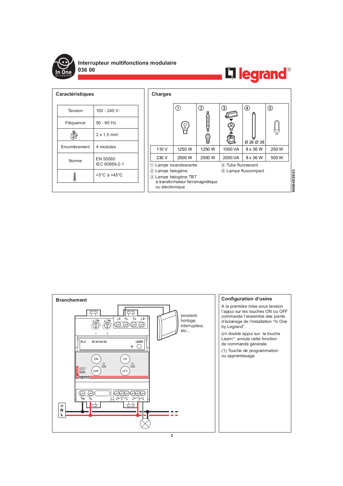 LEGRAND 036 00 User Manual - ManualMachine.com