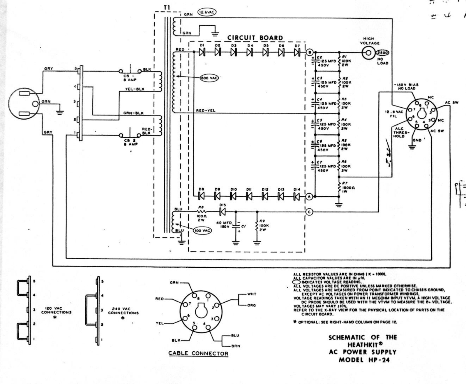 Heath Company HP-24 Schematic