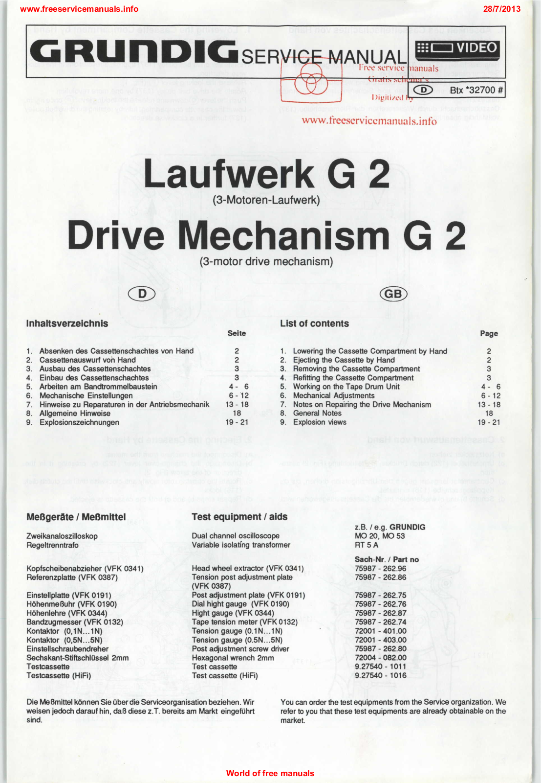 grundig g2 Service Manual