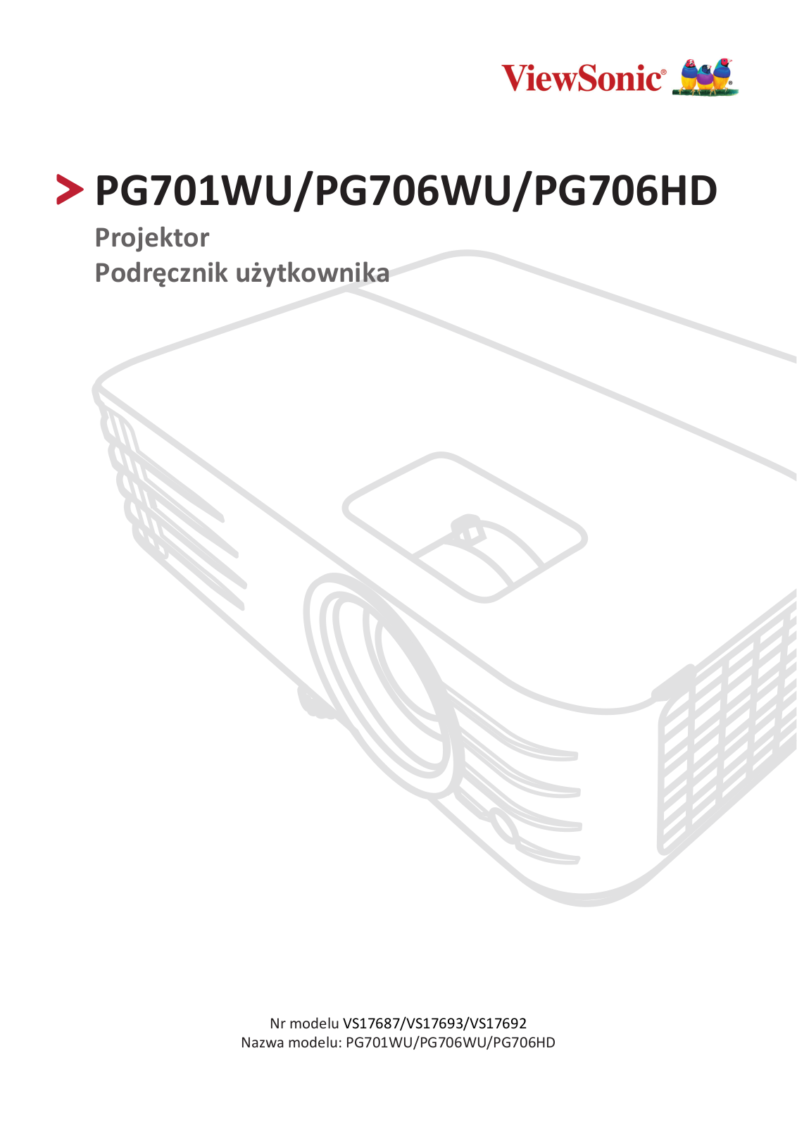 ViewSonic PG706HD User Manual