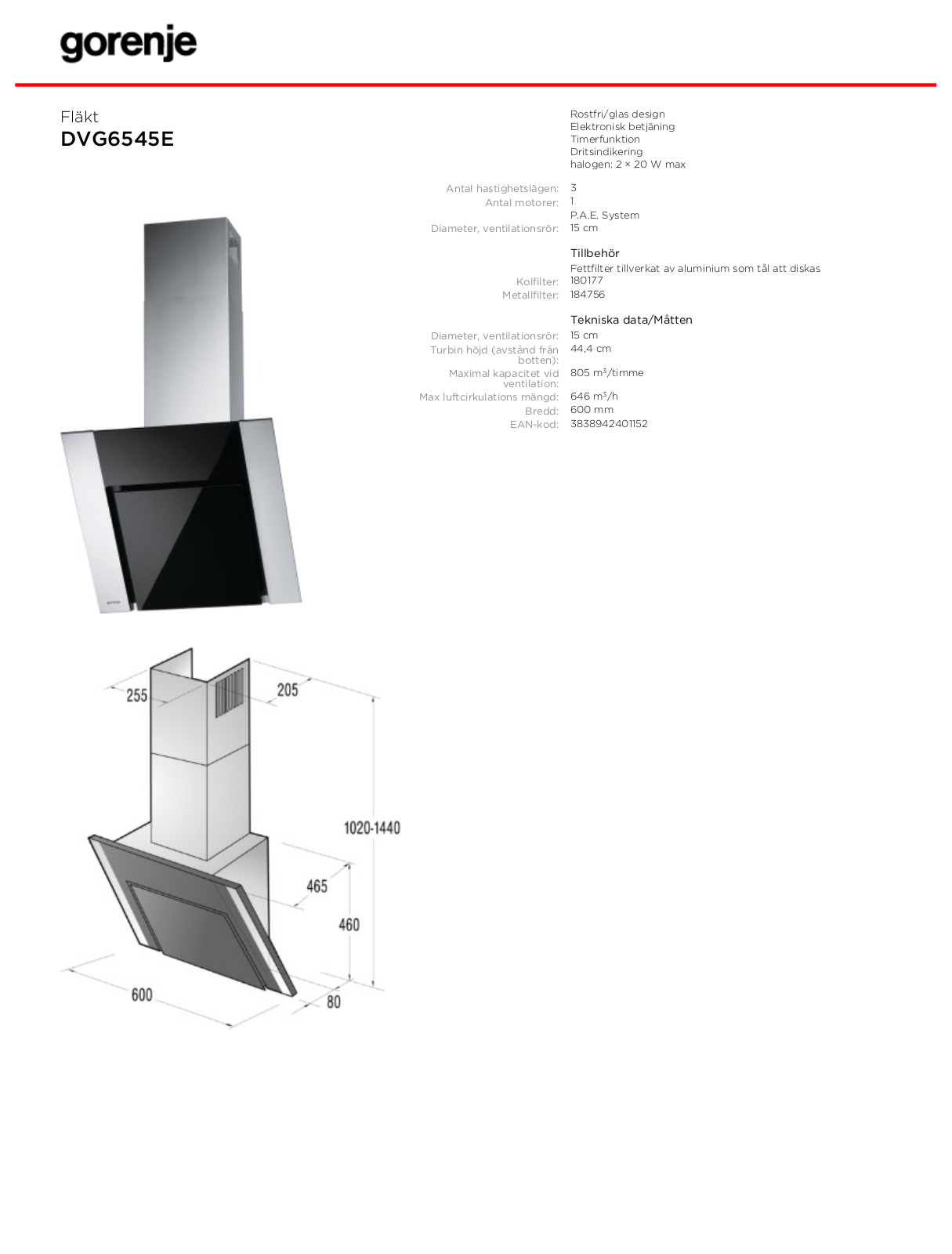 Gorenje DVG6545E BROCHURE