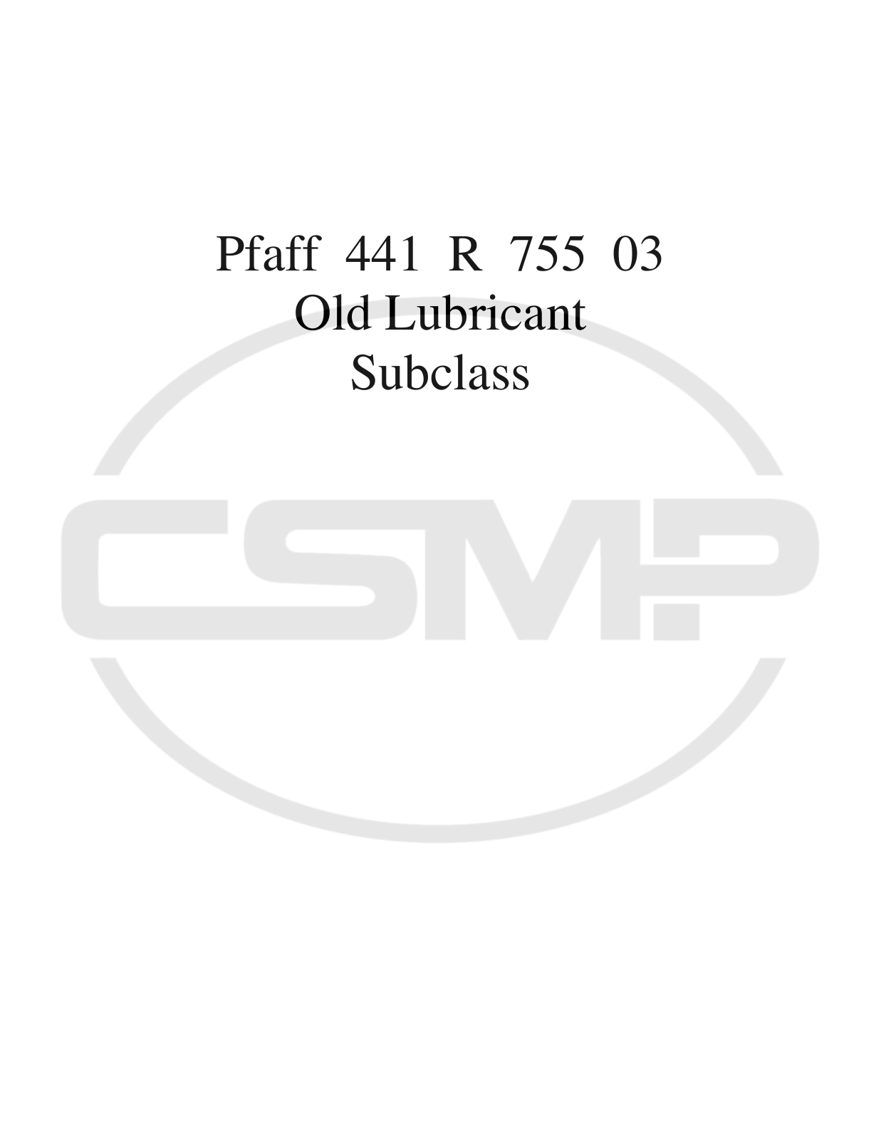 Pfaff 441 Parts Book