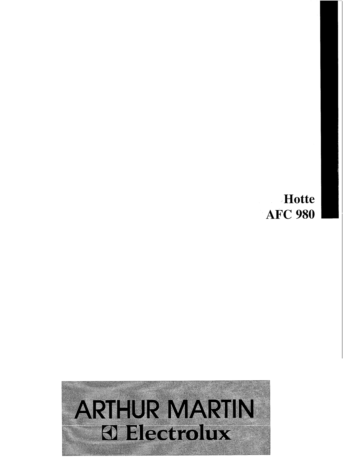 Arthur martin AFC980 User Manual
