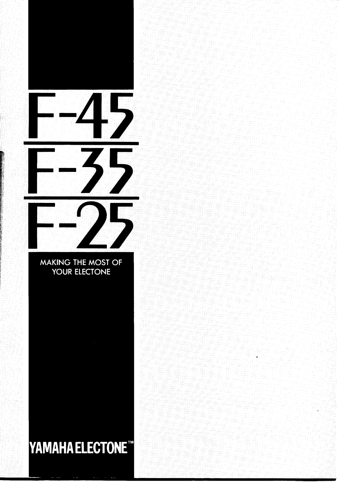 Yamaha F45 User Manual