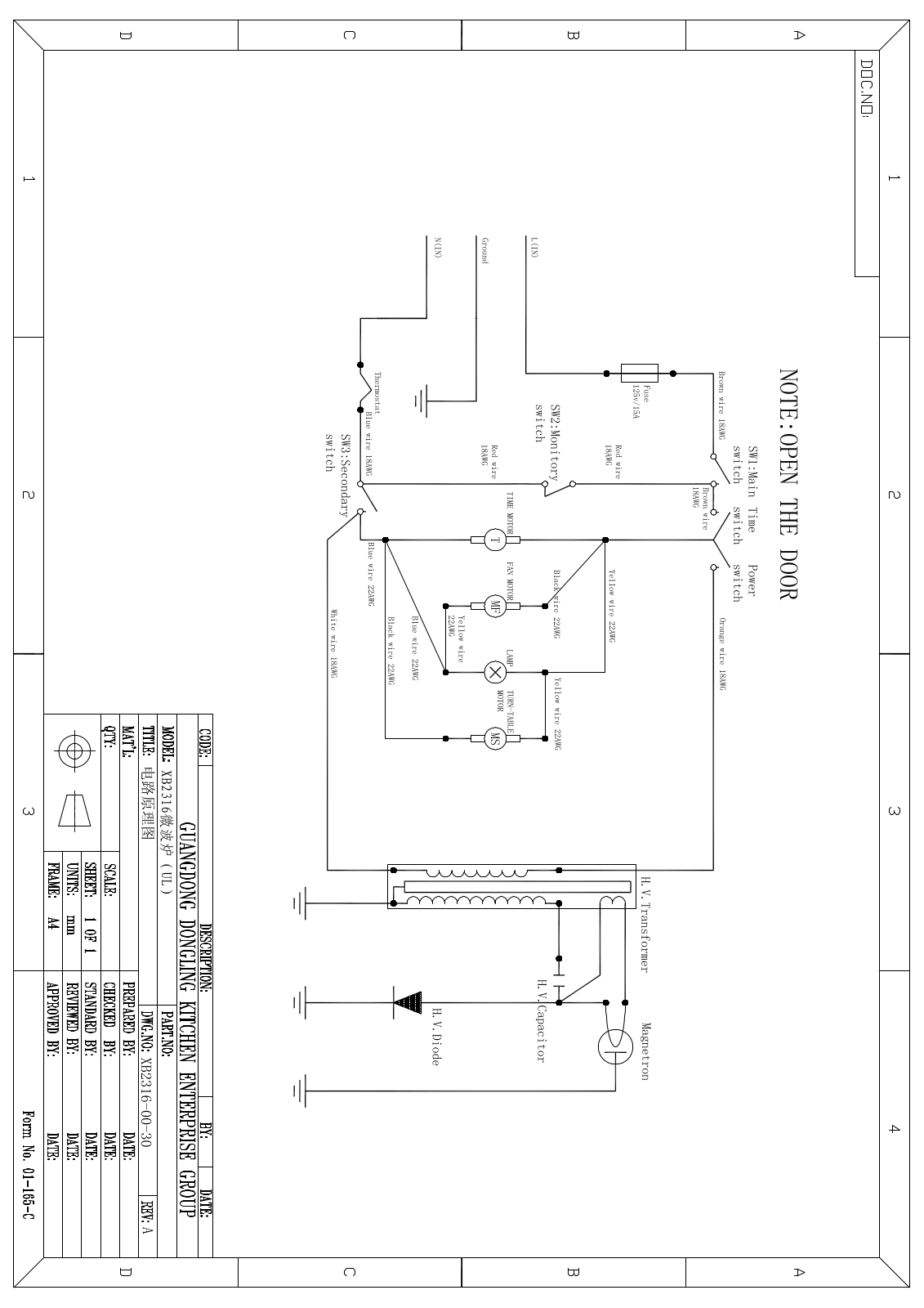 CCE M-170E, M-200E Diagram