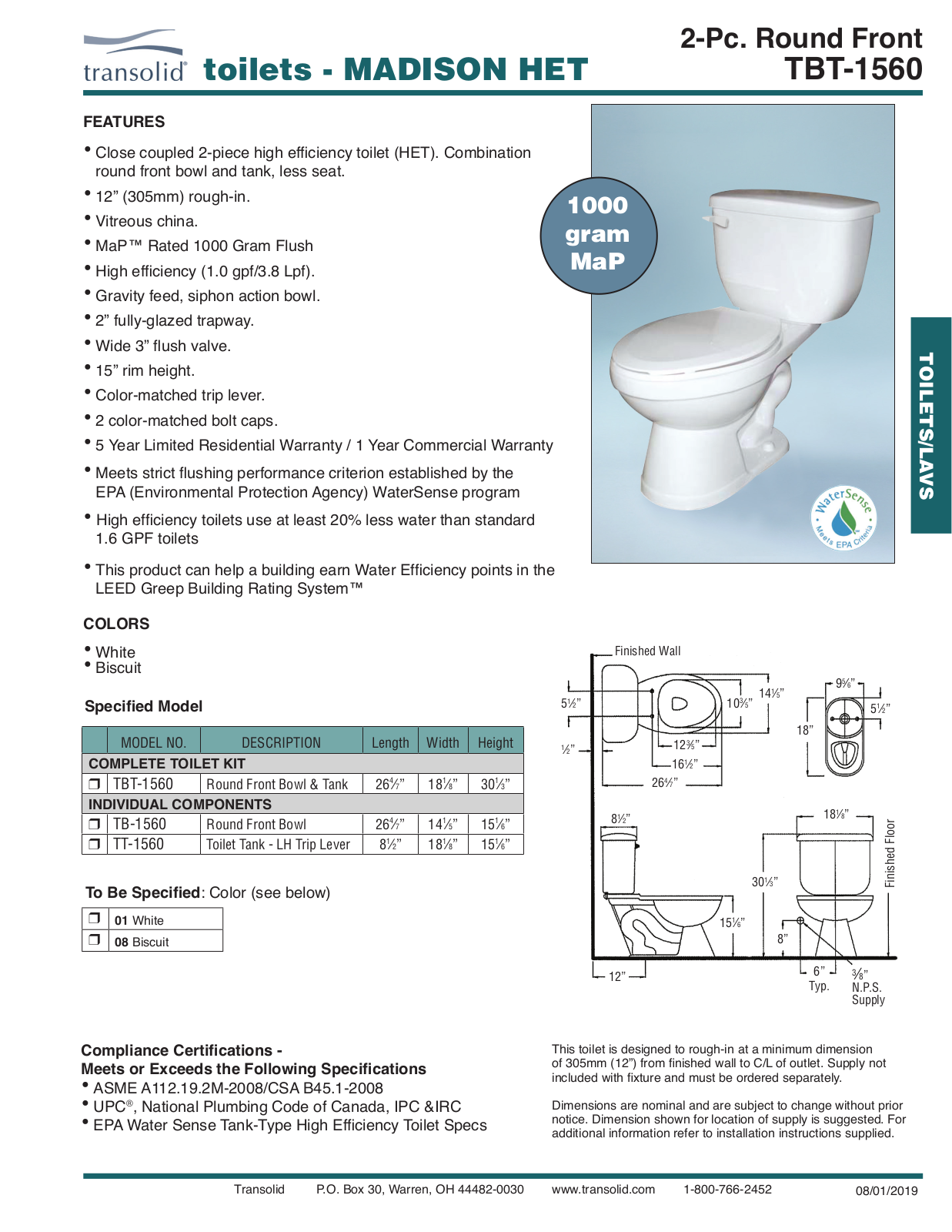 Transolid SBSW9753 Specifications - ManualMachine.com