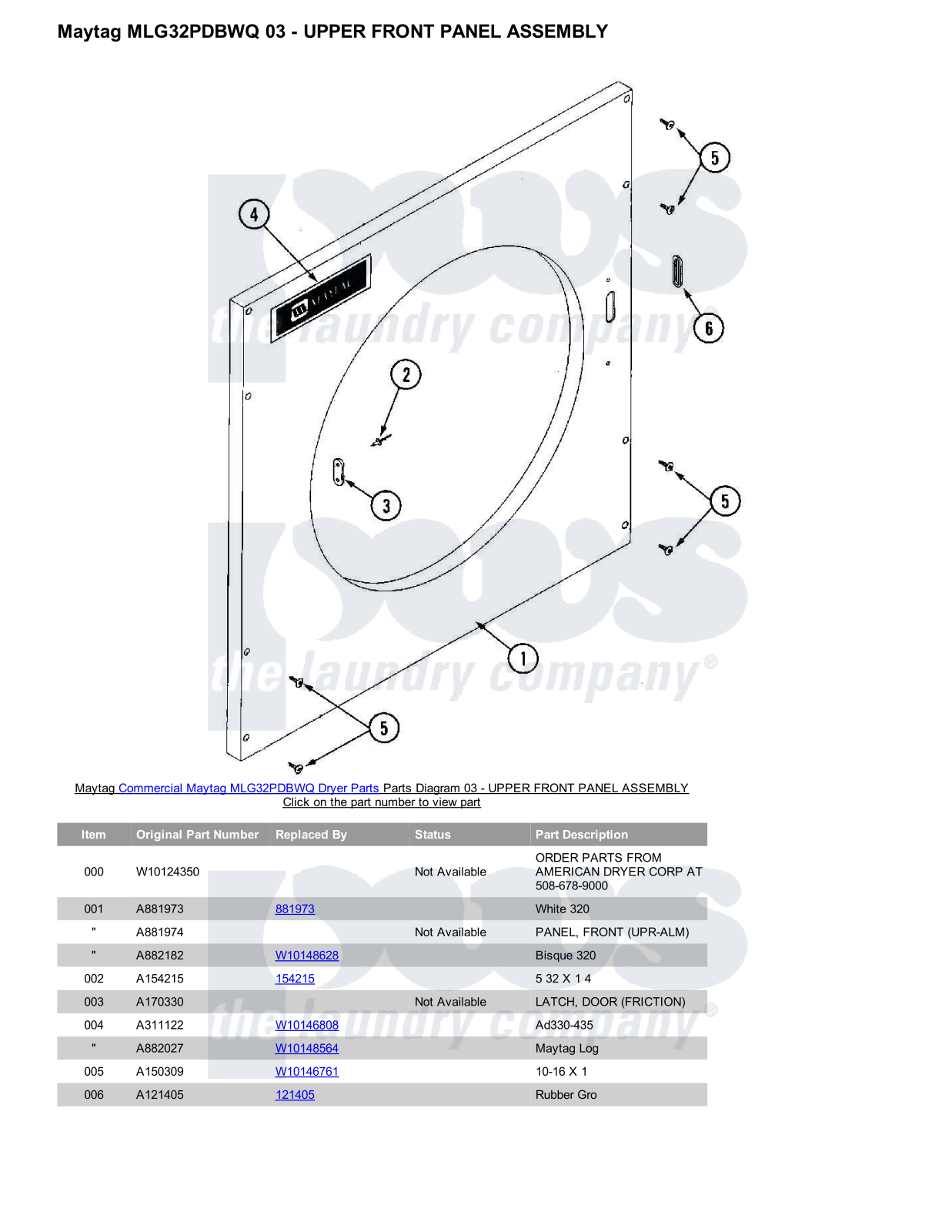 Maytag MLG32PDBWQ Parts Diagram