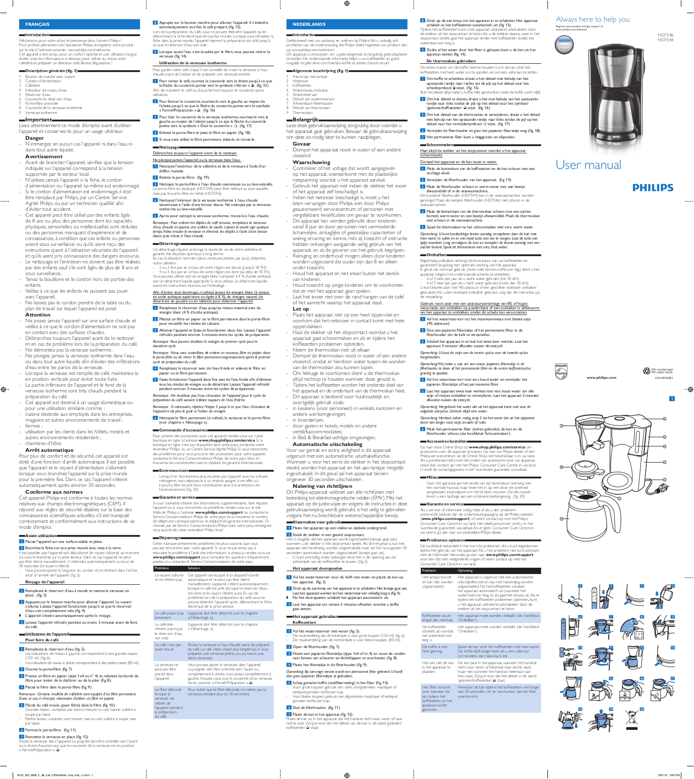 Philips HD7544 User Manual