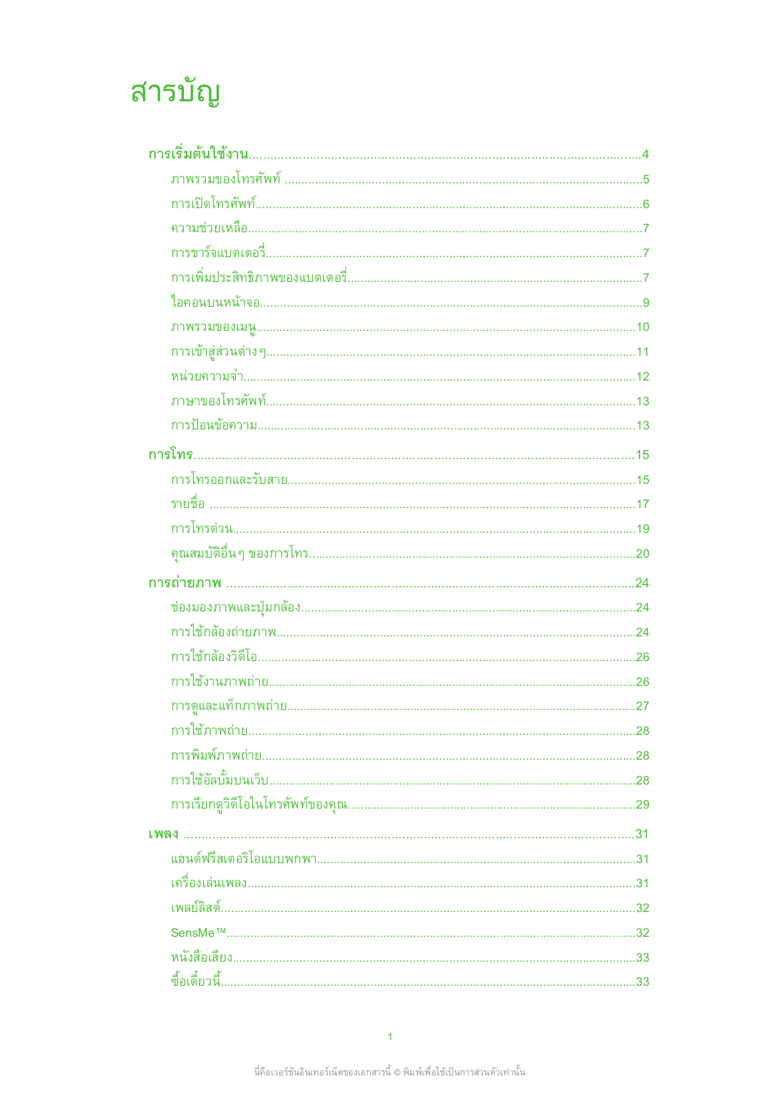 SONY U100 User Manual