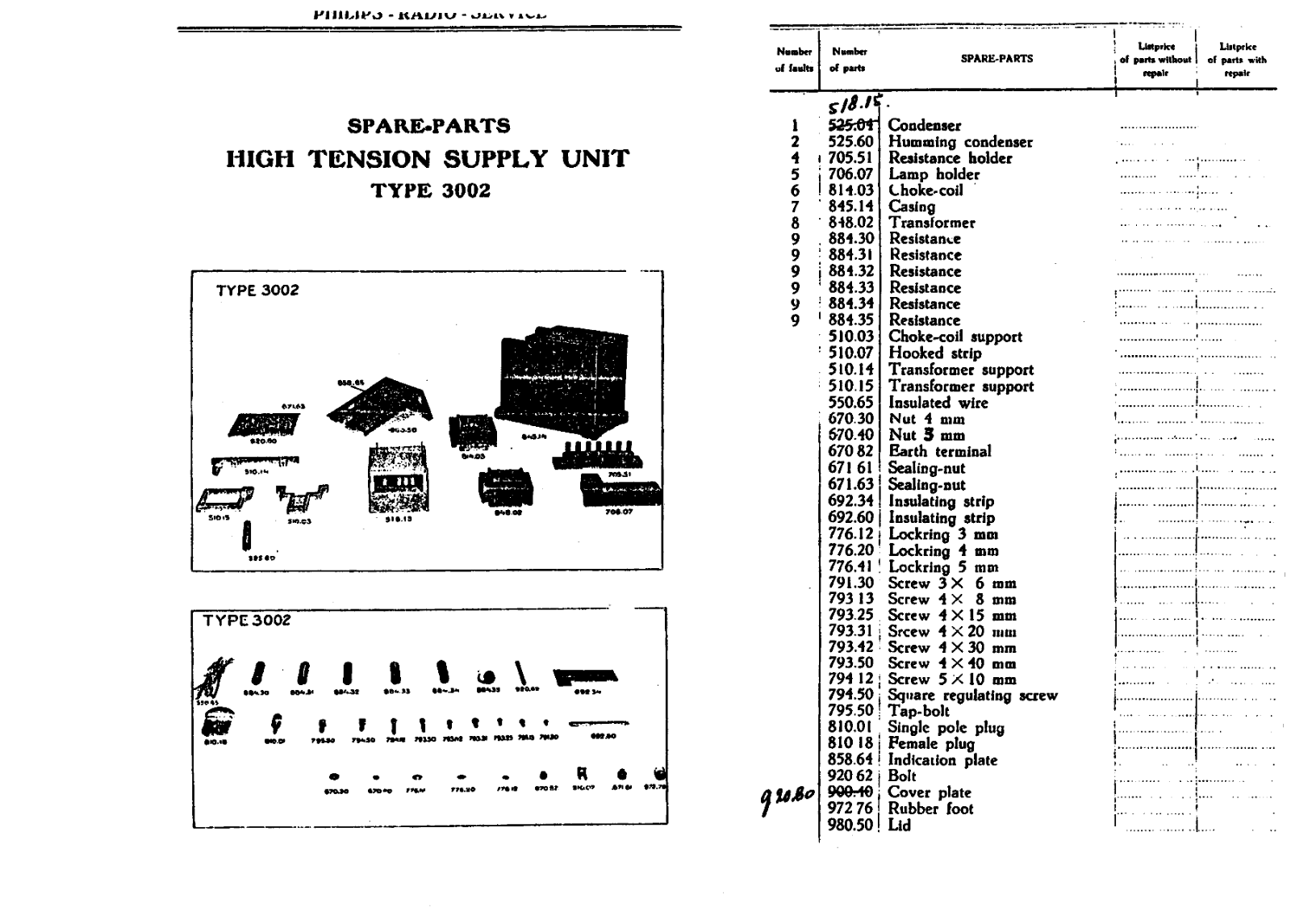 Philips 3002 Service Manual