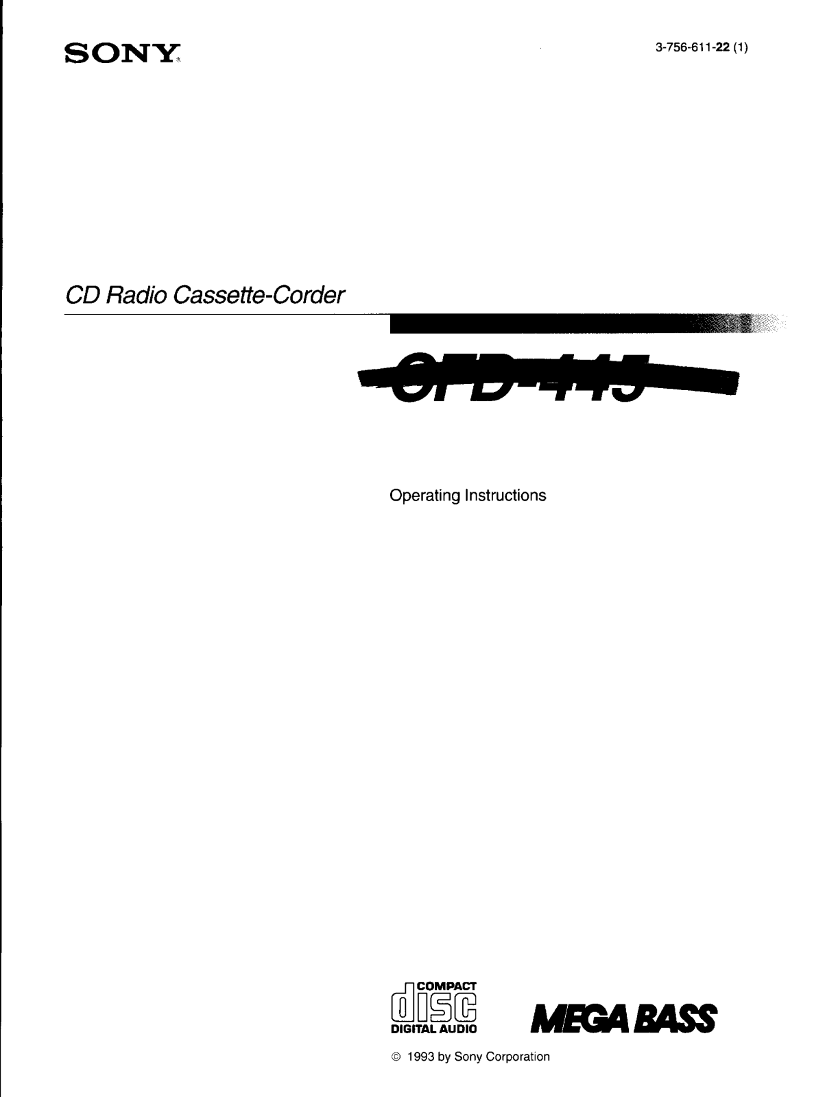 Sony CFD-445 User Manual