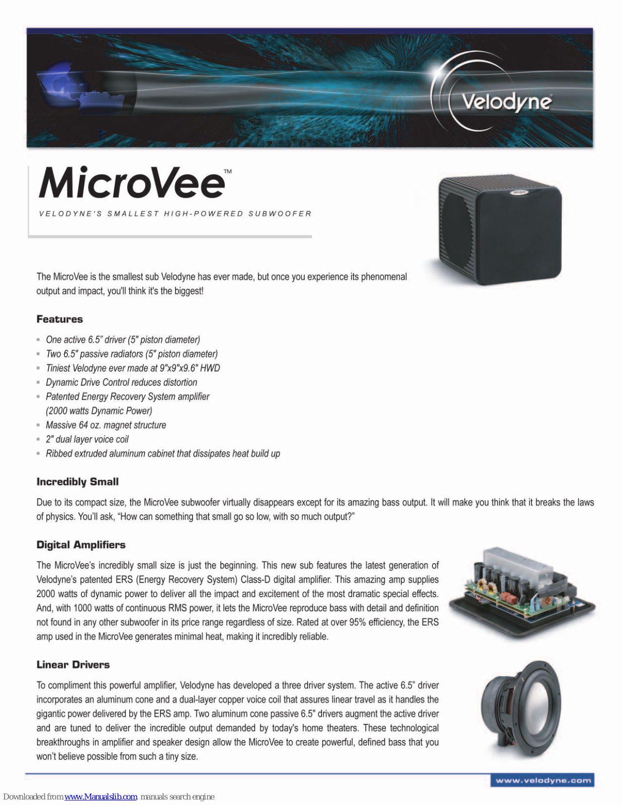 Velodyne MICROVEE - DATASHEET 1, MICROVEE Datasheet