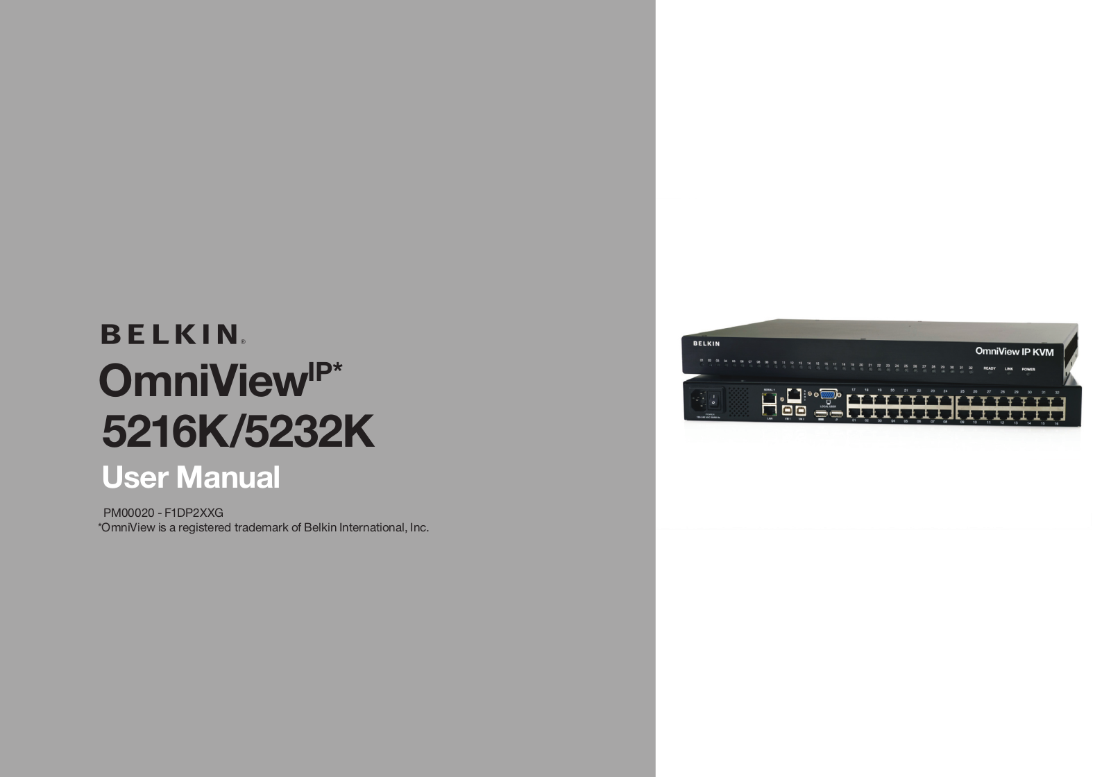 Belkin 5216K, 5232K User Manual