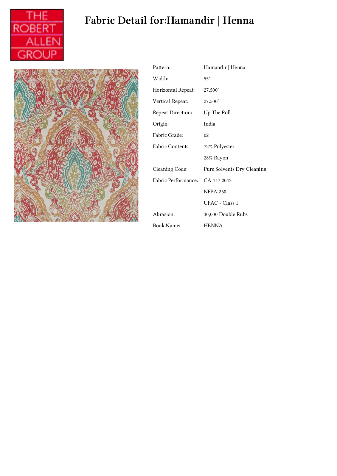 Robert Allen RALF1431 Specifications - ManualMachine.com