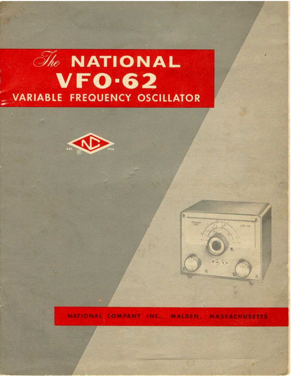 NATIONAL RADIO vfo-62 User Manual