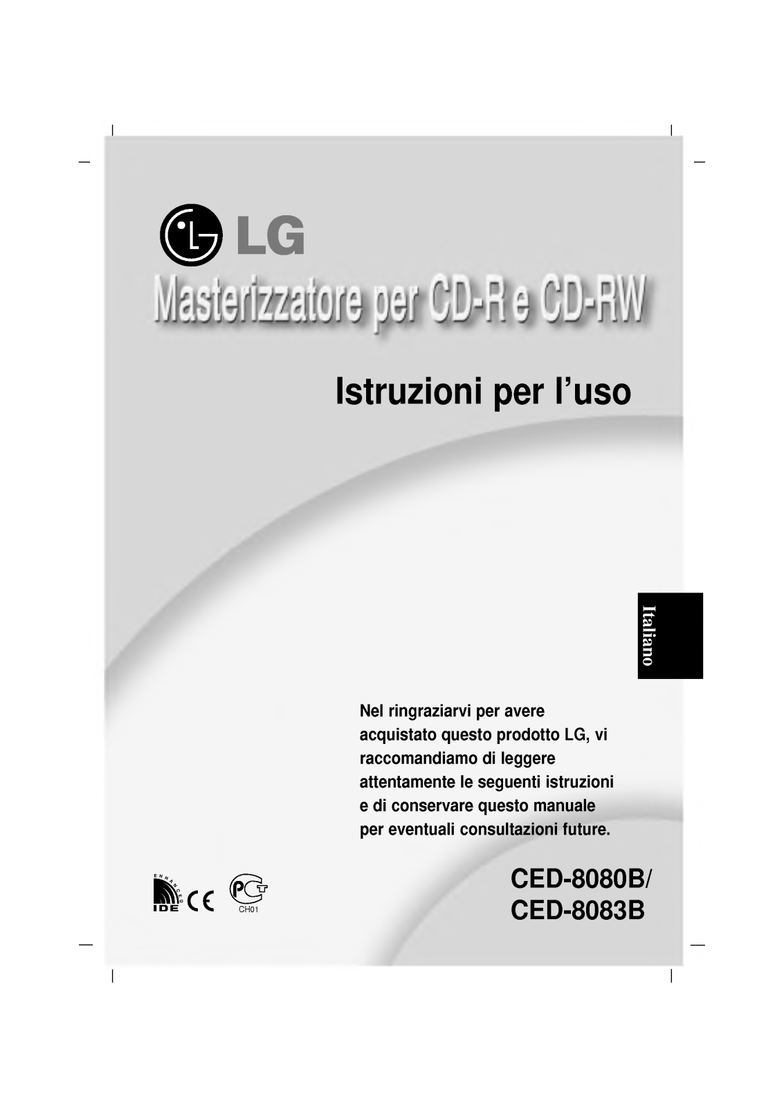 Lg CED-8080B, CED-8083B User Manual