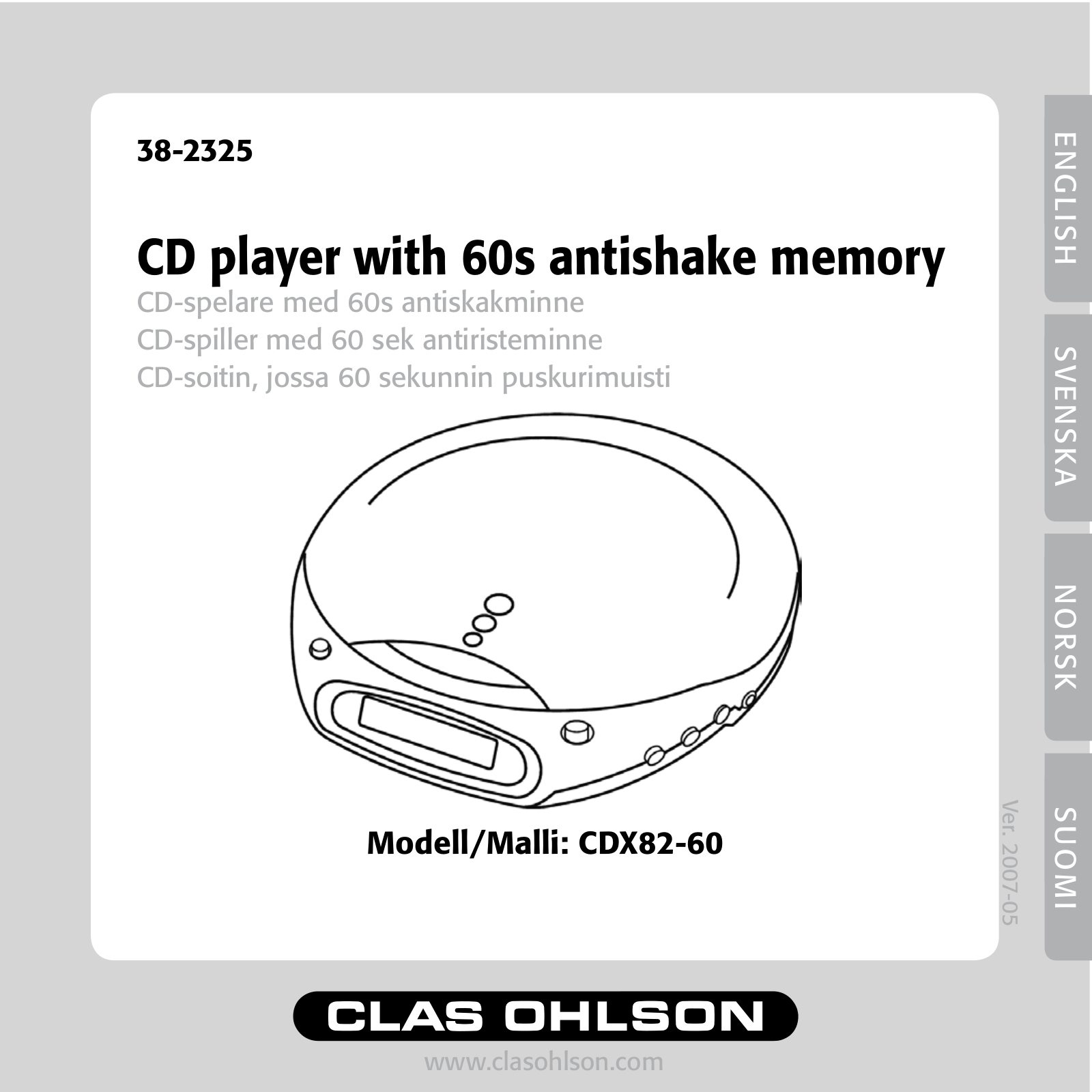 Clas Ohlson CDX82-60 User Manual