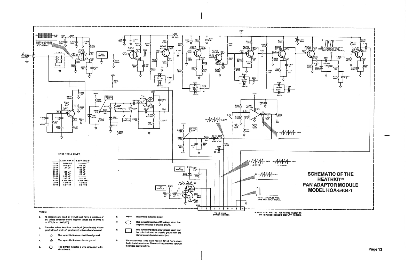 Heath Company HOA-5404-1 Schematic