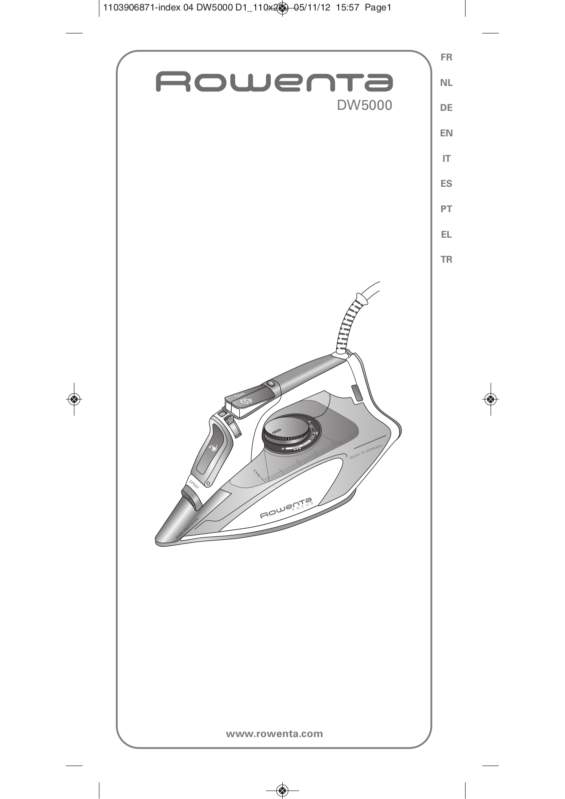 Rowenta DW 5122 User guide