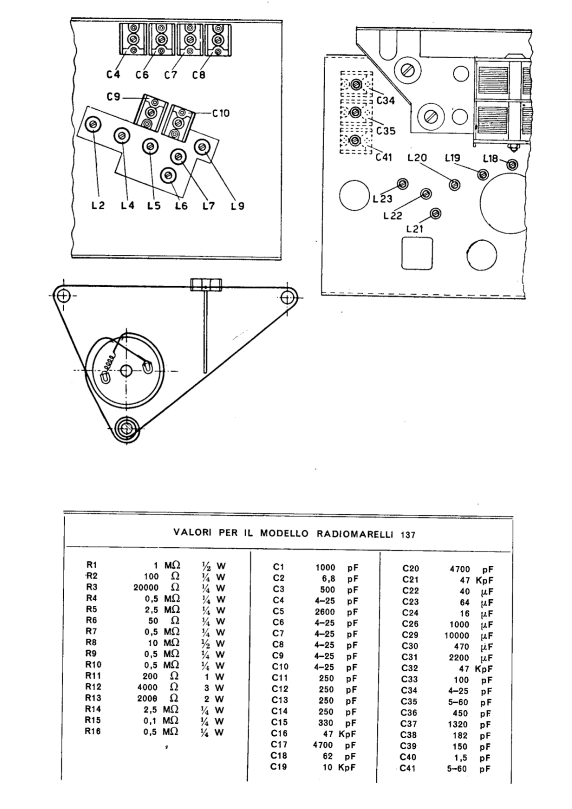 Radiomarelli 137 components - ManualMachine.com