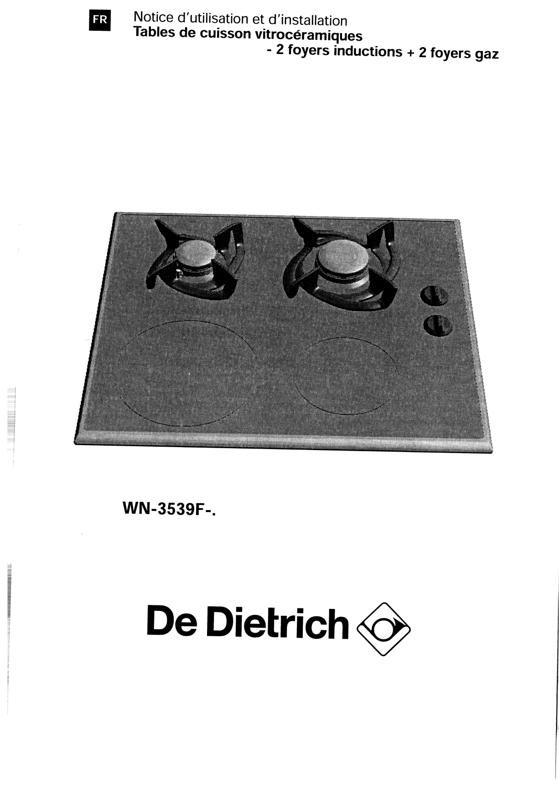 De dietrich WN3539F1 User Manual